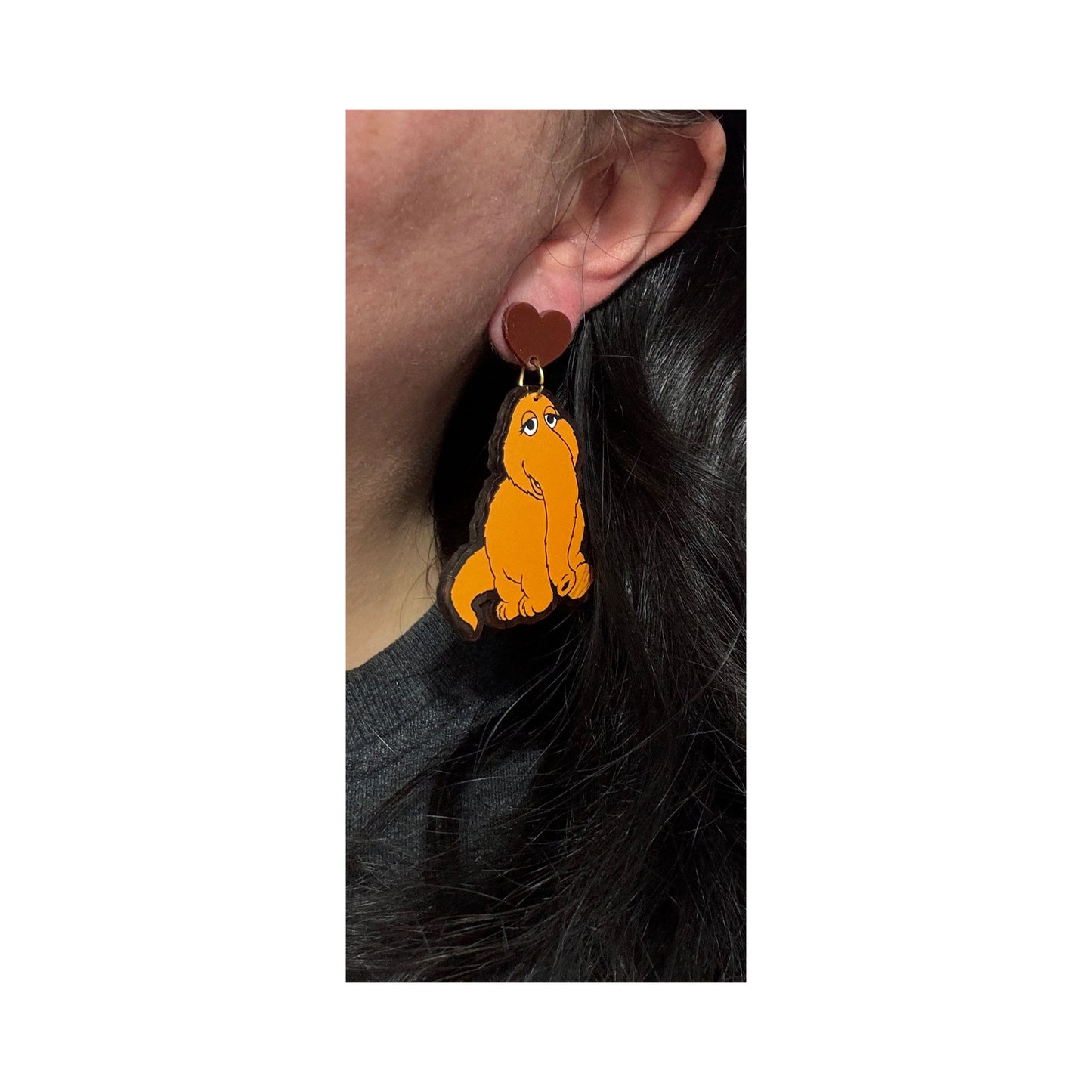 Snuffy & Yellow Bird Drop Earrings
