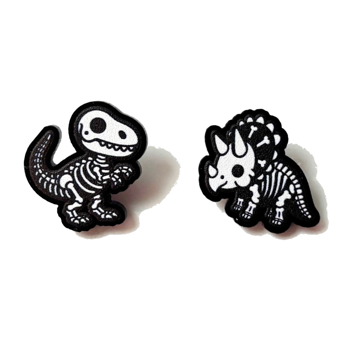 Skeleton Dinos Post Earrings