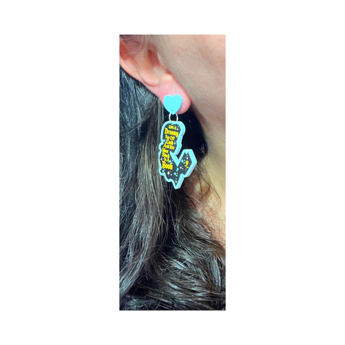 Belle Book Silhouette Drop Earrings