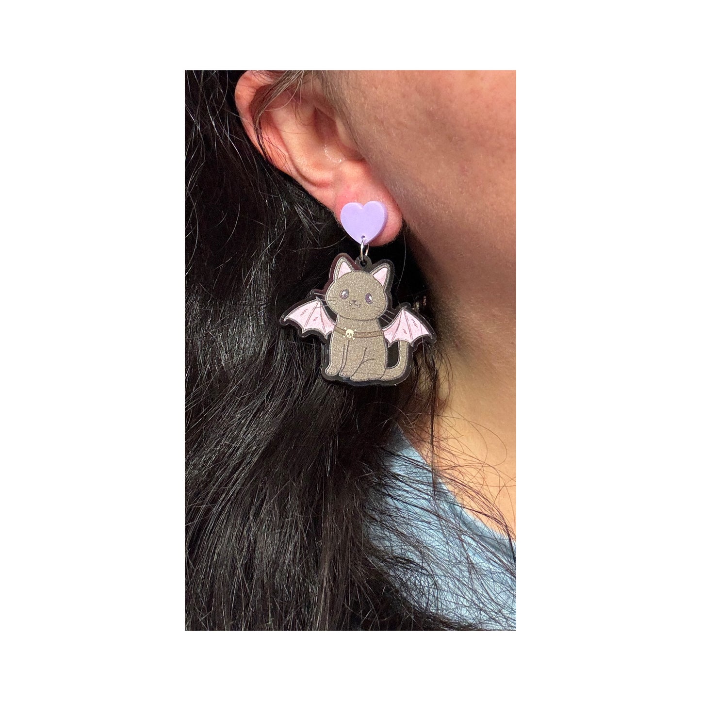 Vampire Kitty Drop Earrings