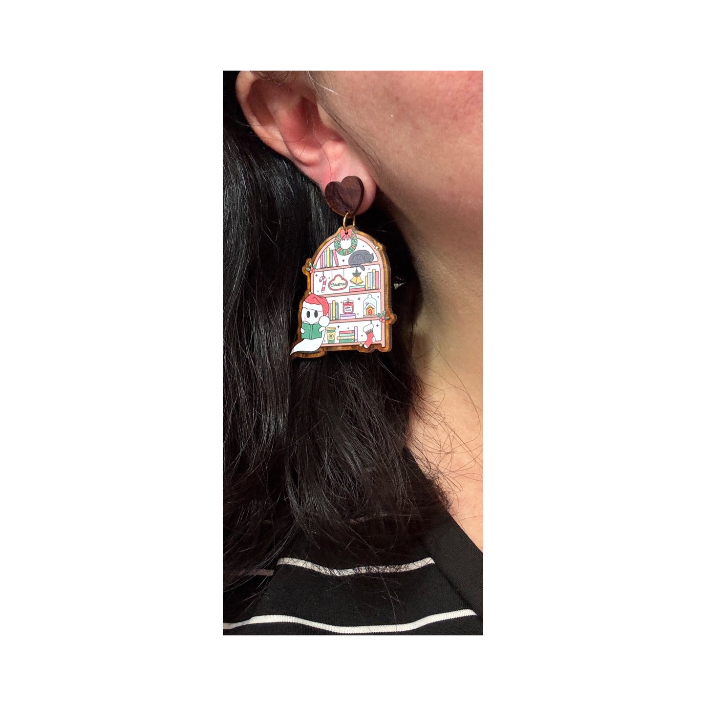 Creepmas Bookshelf Drop Earrings