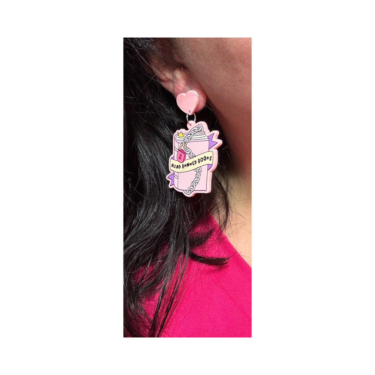 Read Banned Books Pastel Drop Earrings