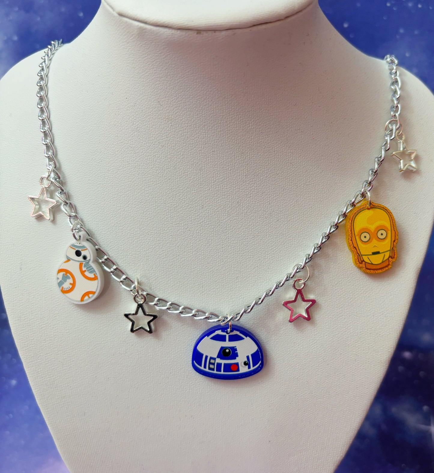 Droid Love Charm Necklace