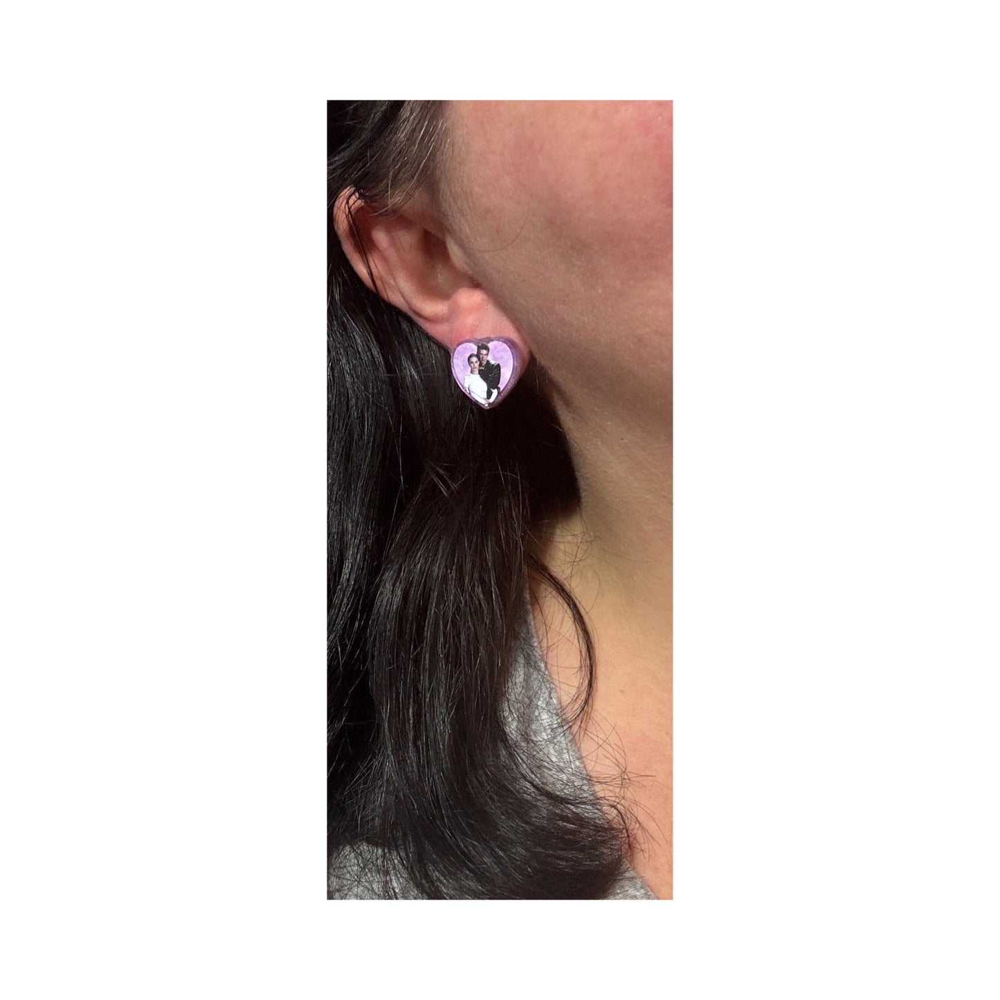 Anakin & Padme Heart Post Earrings