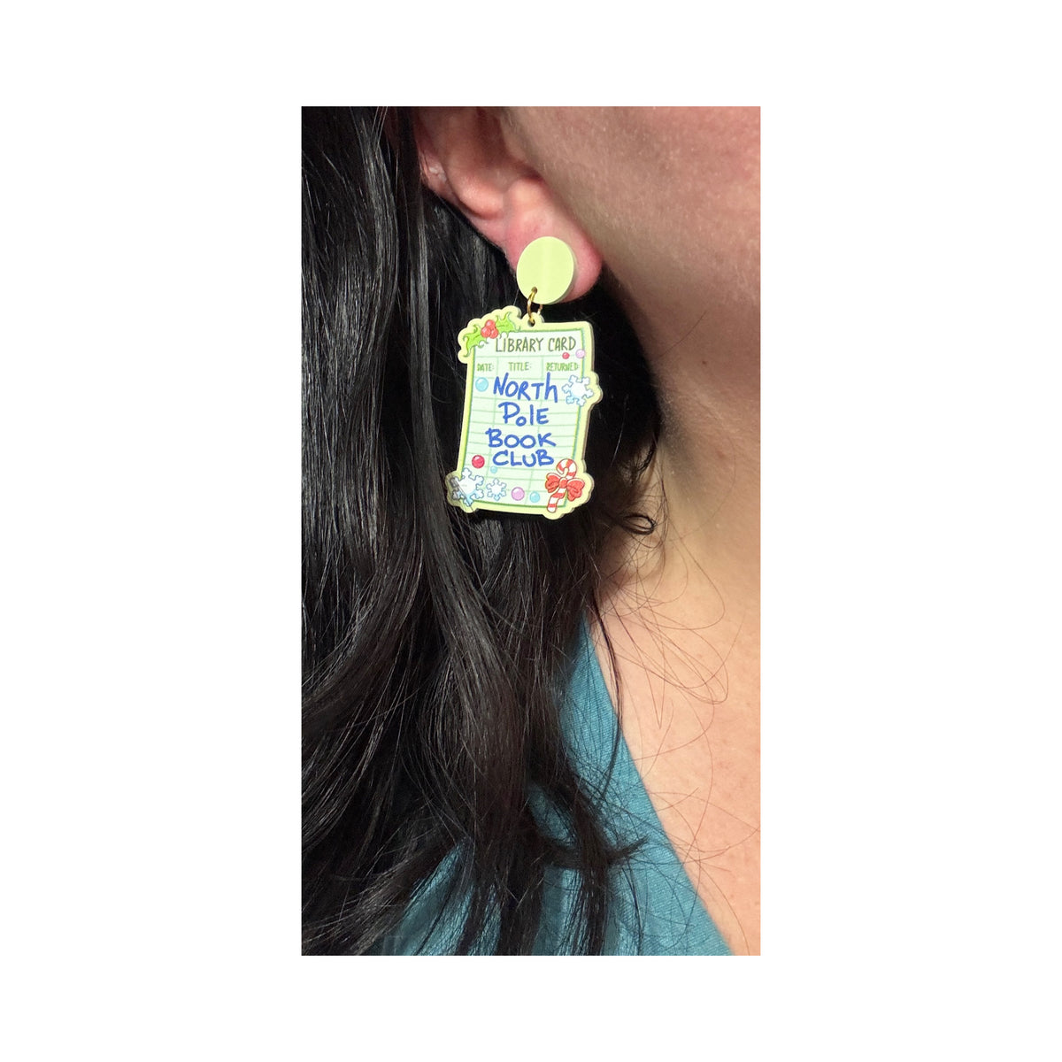 North Pole Book Club Drop Earrings