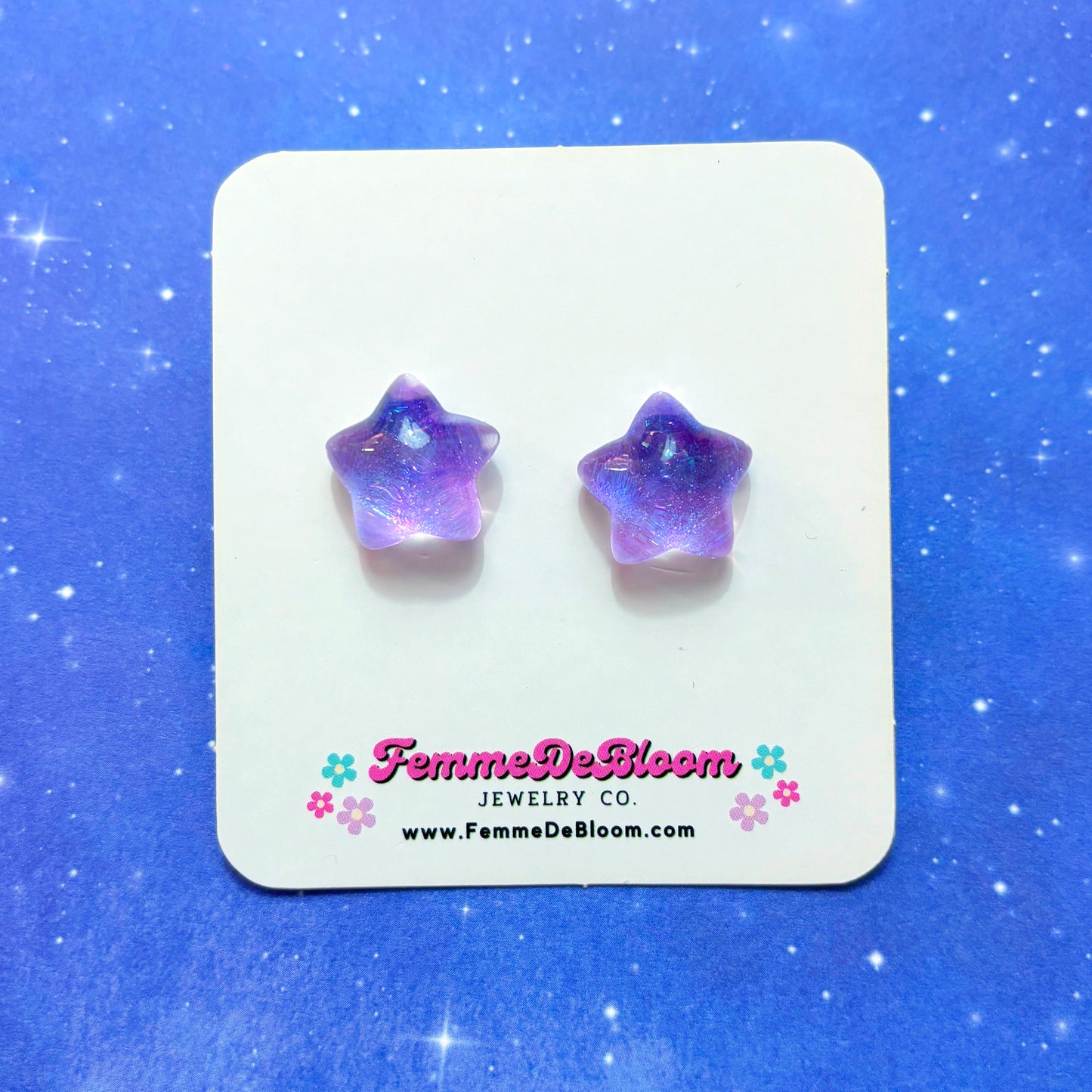 FREE GIFT - Lavender Sparkle Star Post Earrings