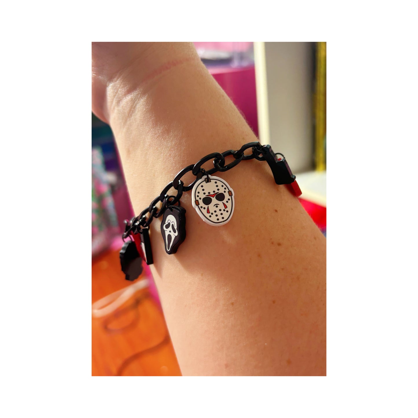 Horror Friends Black Charm Bracelet