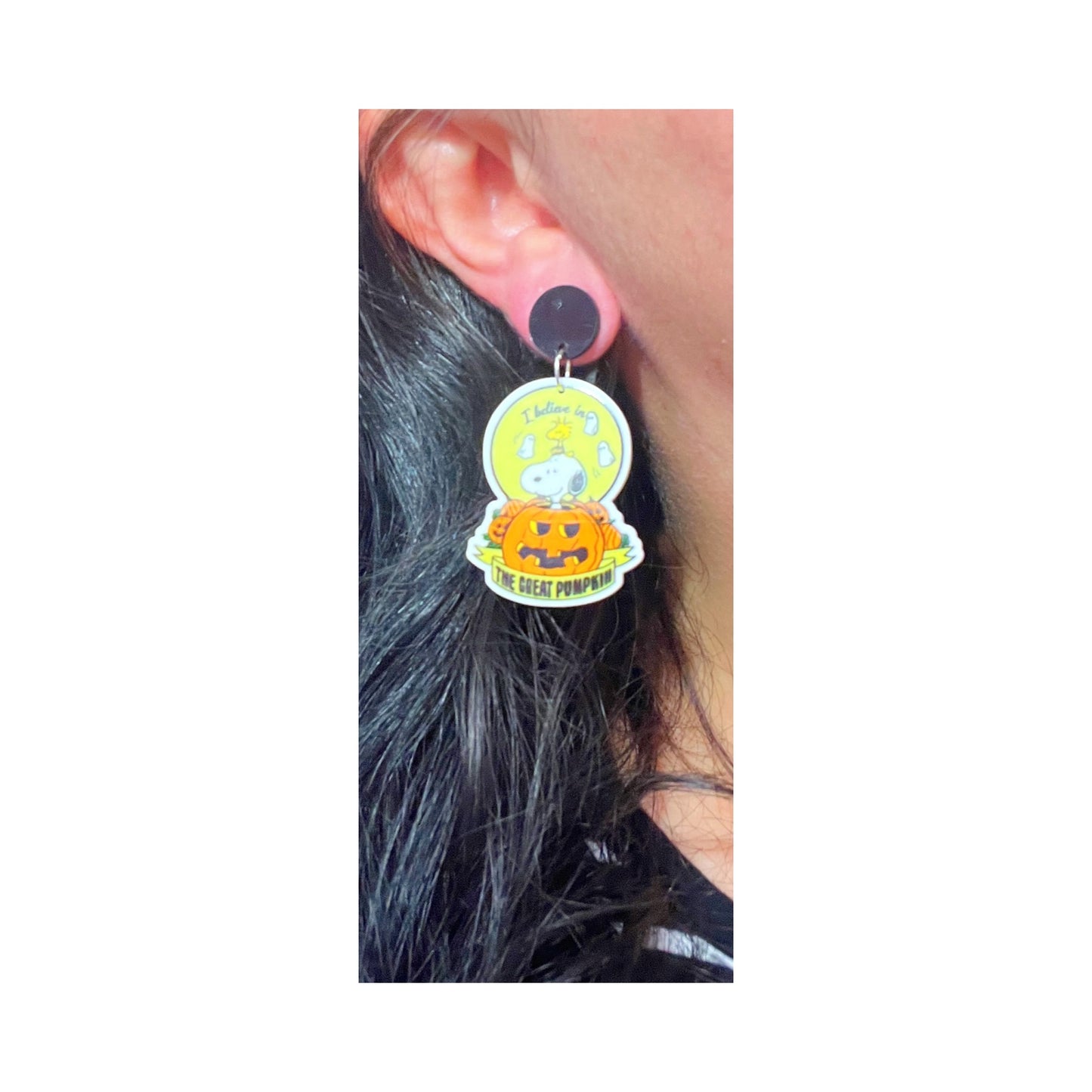 Great Pumpkin Snoopy Drop Earrings