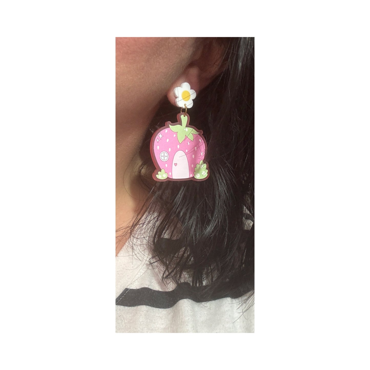 Strawberry Cottage Drop Earrings
