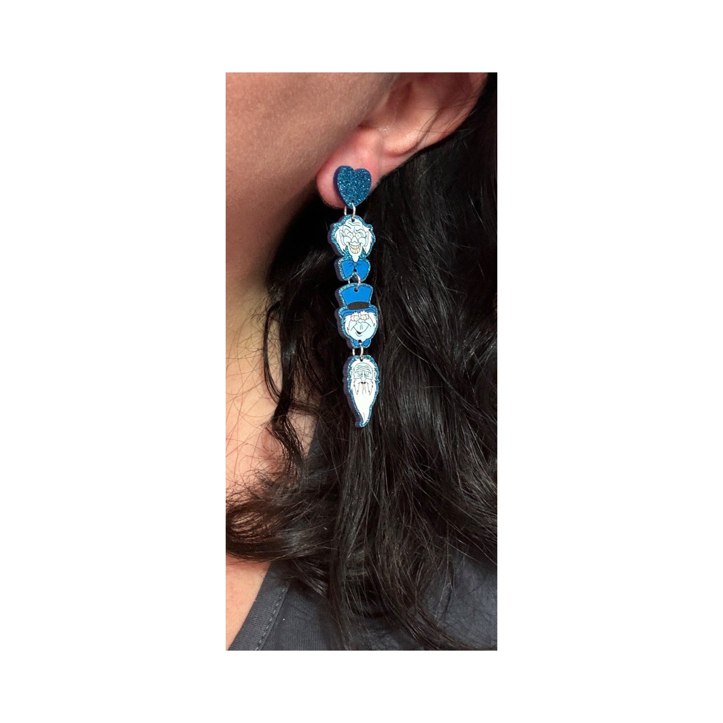 Hitchhiking Ghosts Tiered Acrylic Drop Earrings