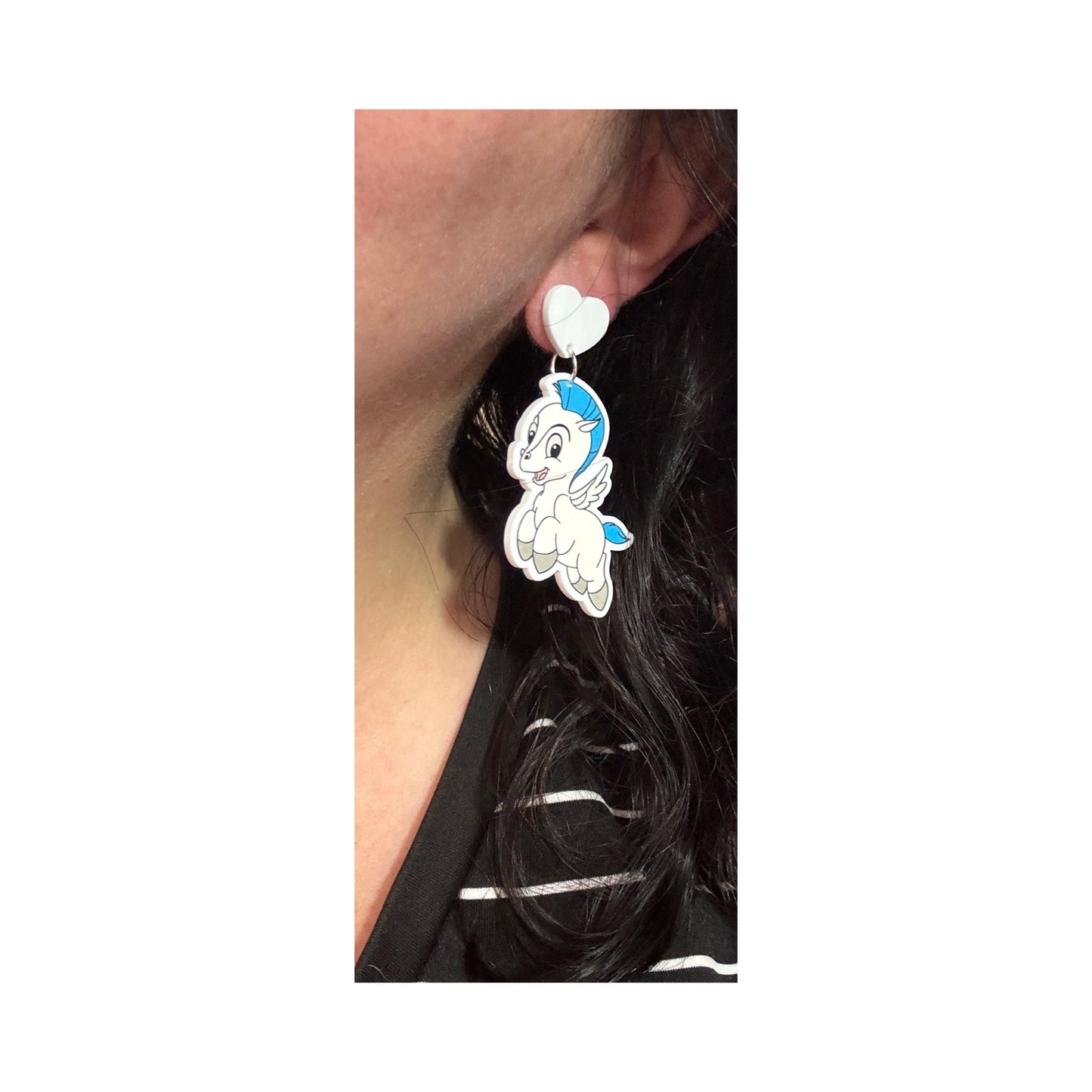 Baby Pegasus Post Earrings
