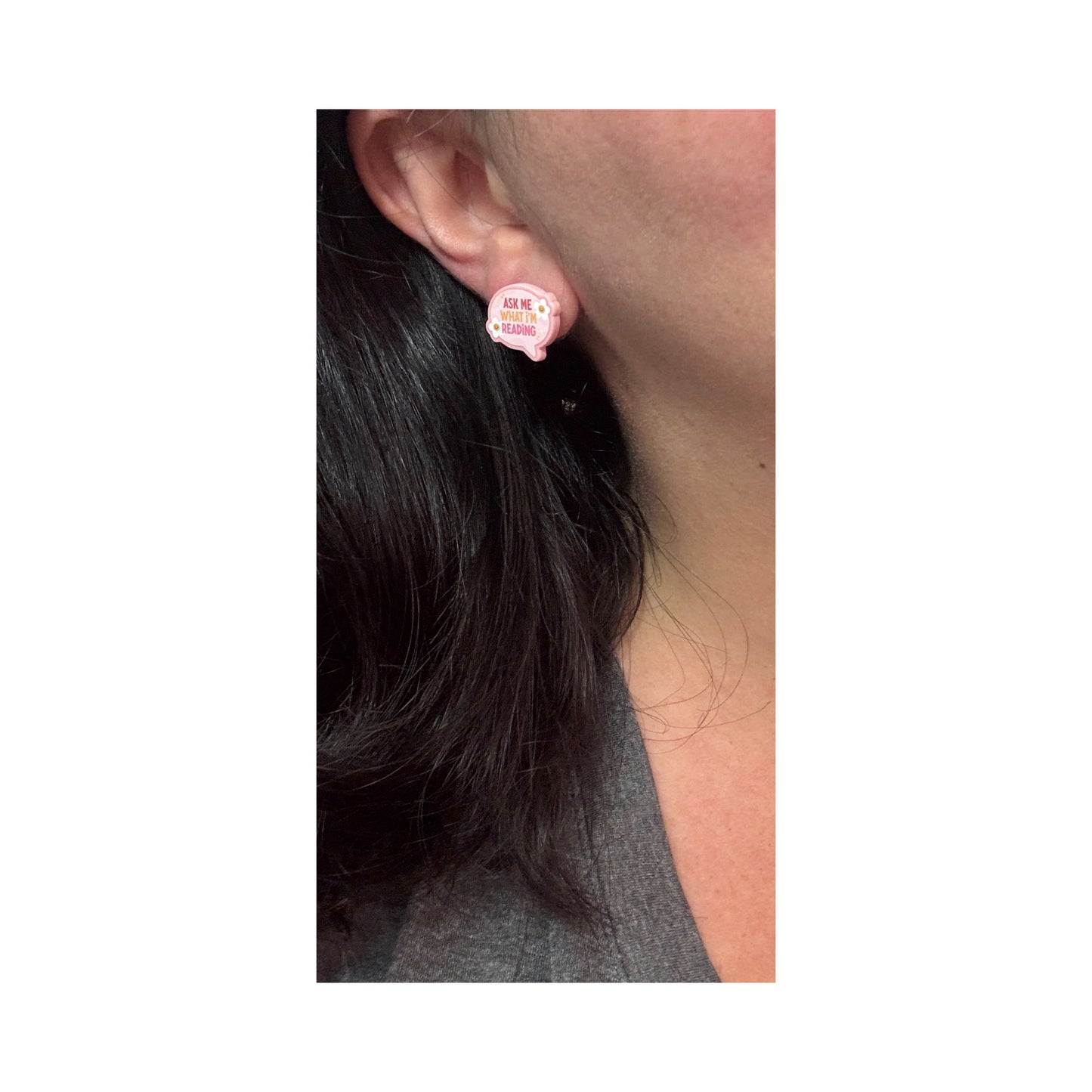 Ask Me What I’m Reading Post Earrings