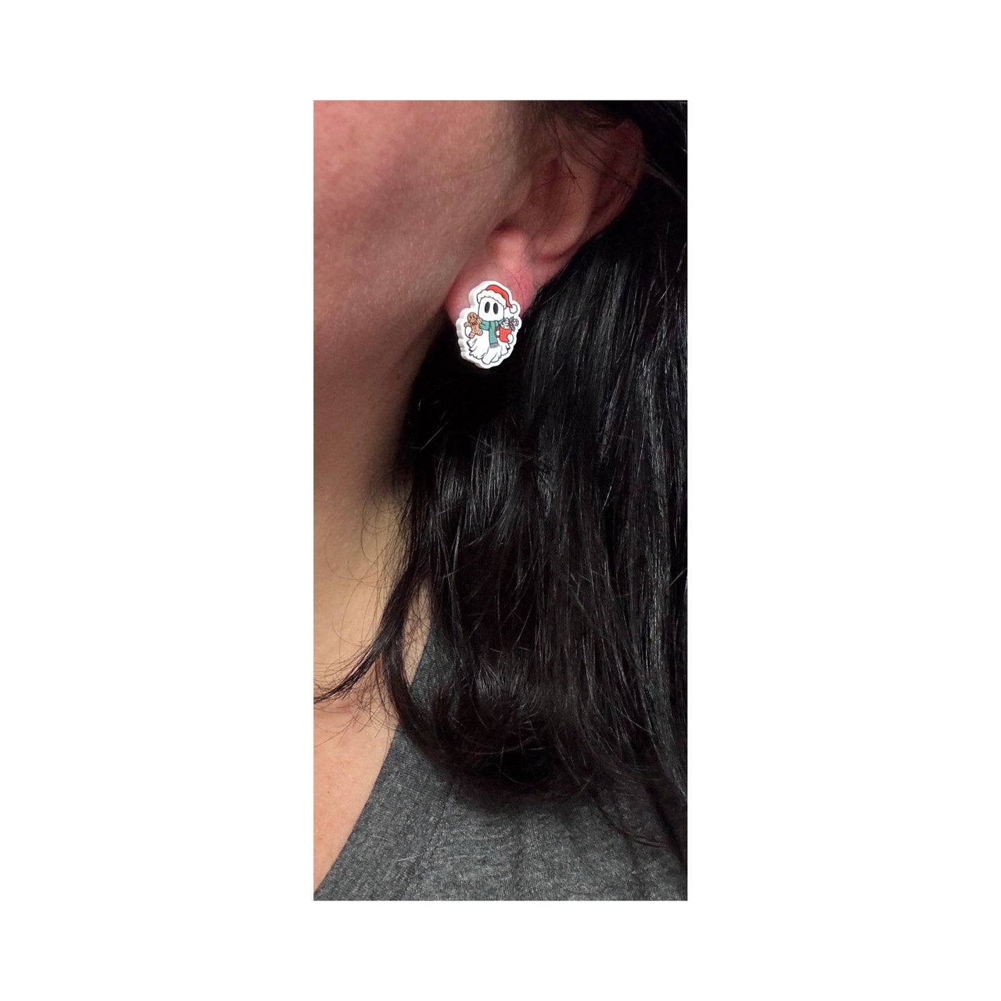 Festive Ghostie Post Earrings