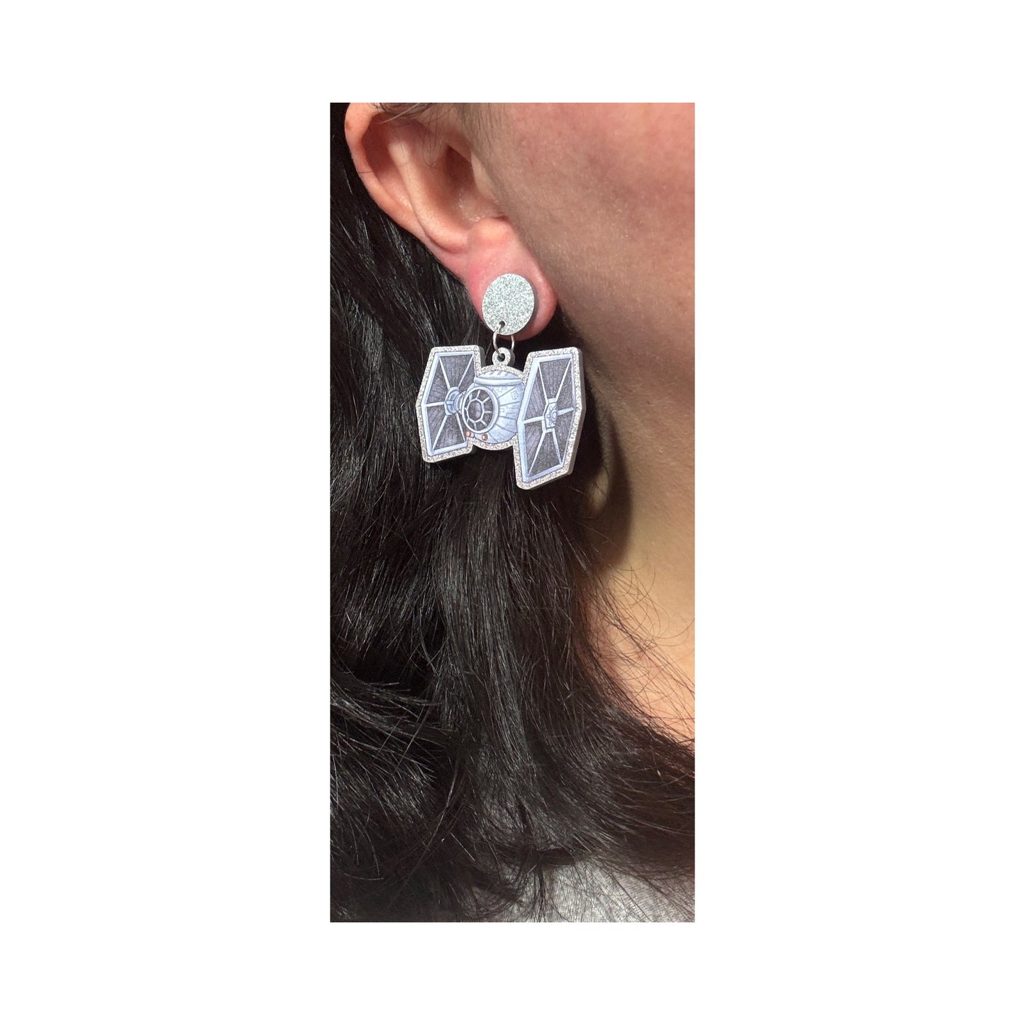 Space Fighter Drop Earrings