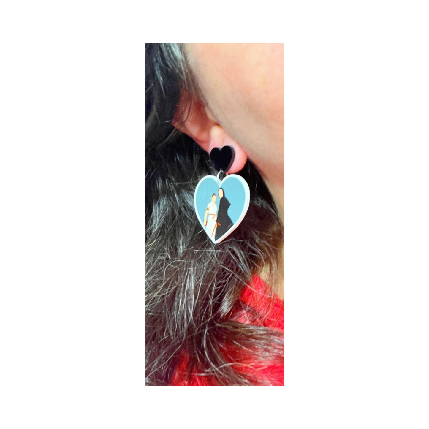 Reylo Heart Acrylic Drop Earrings