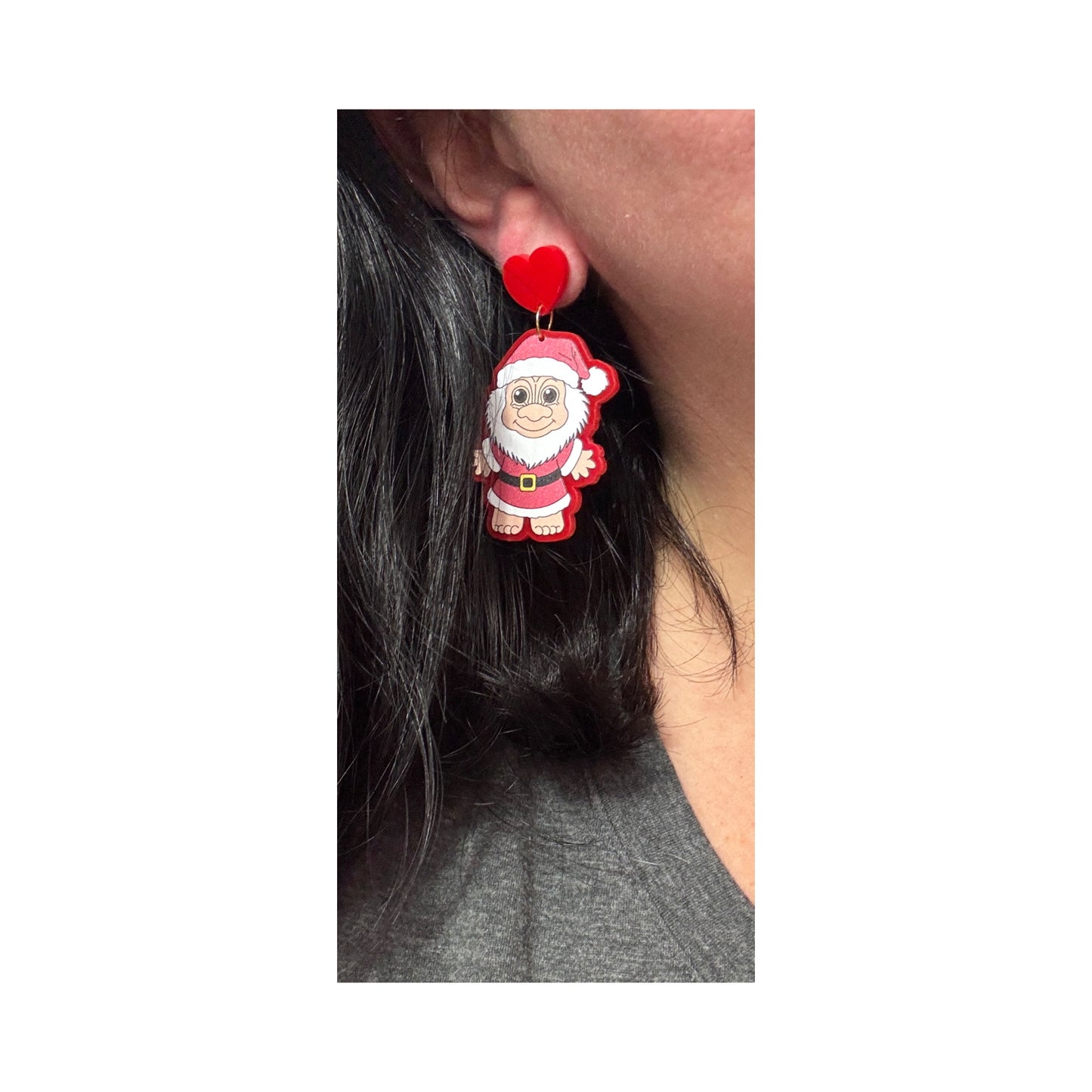 90s Santa Troll Drop Earrings