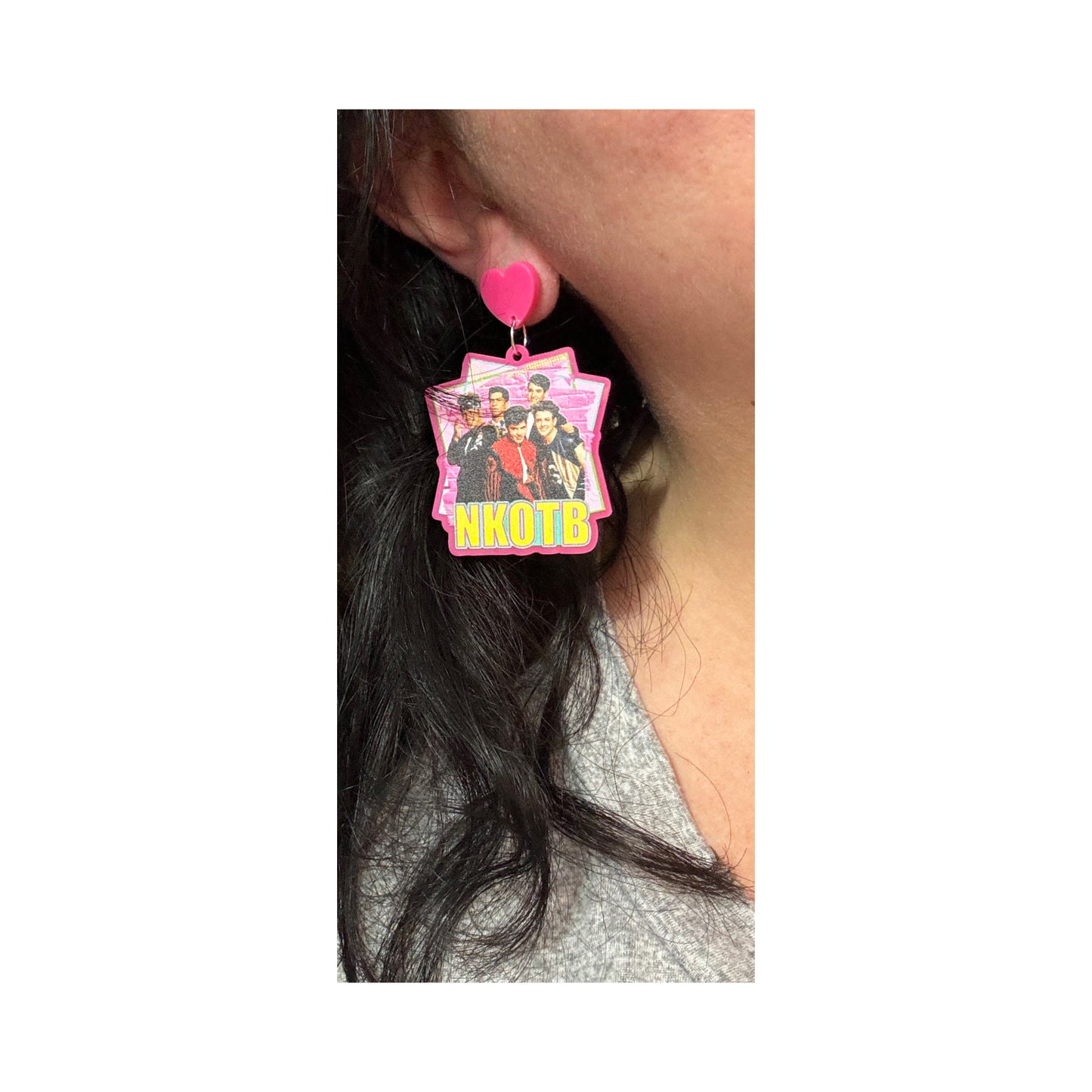 NKOTB Pink Drop Earrings