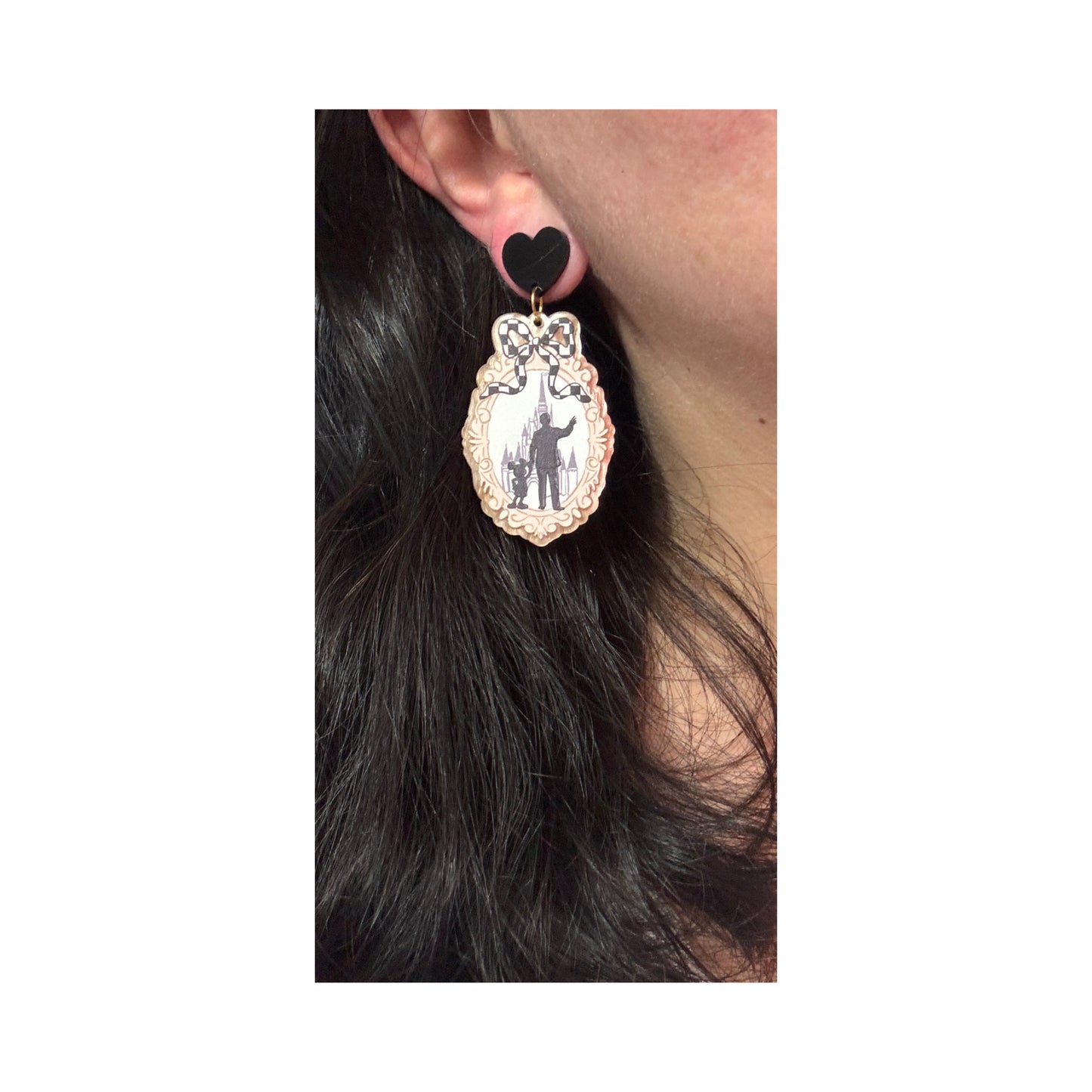 Partners Statue Cameo Drop Earrings