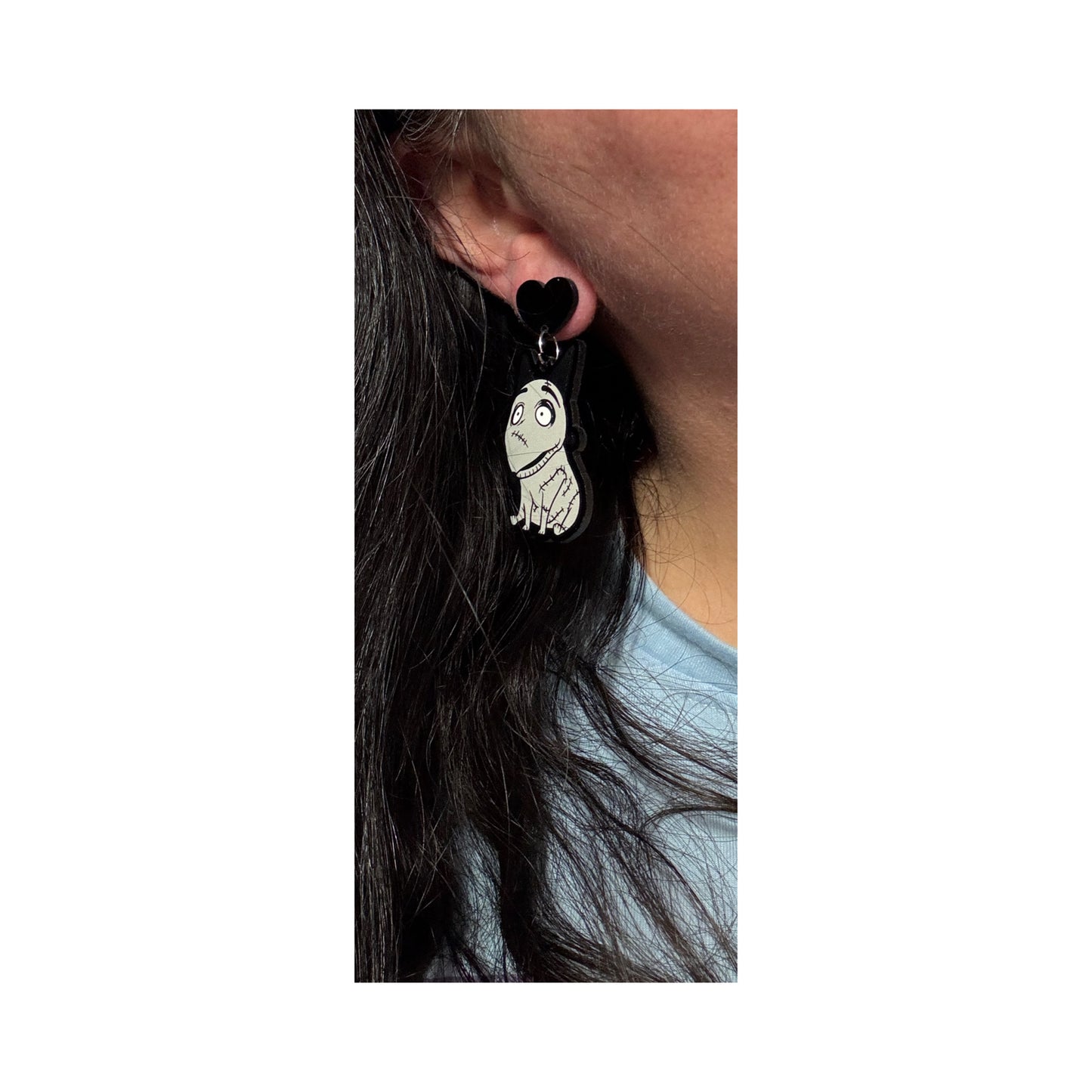 Franky Dog Drop Earrings