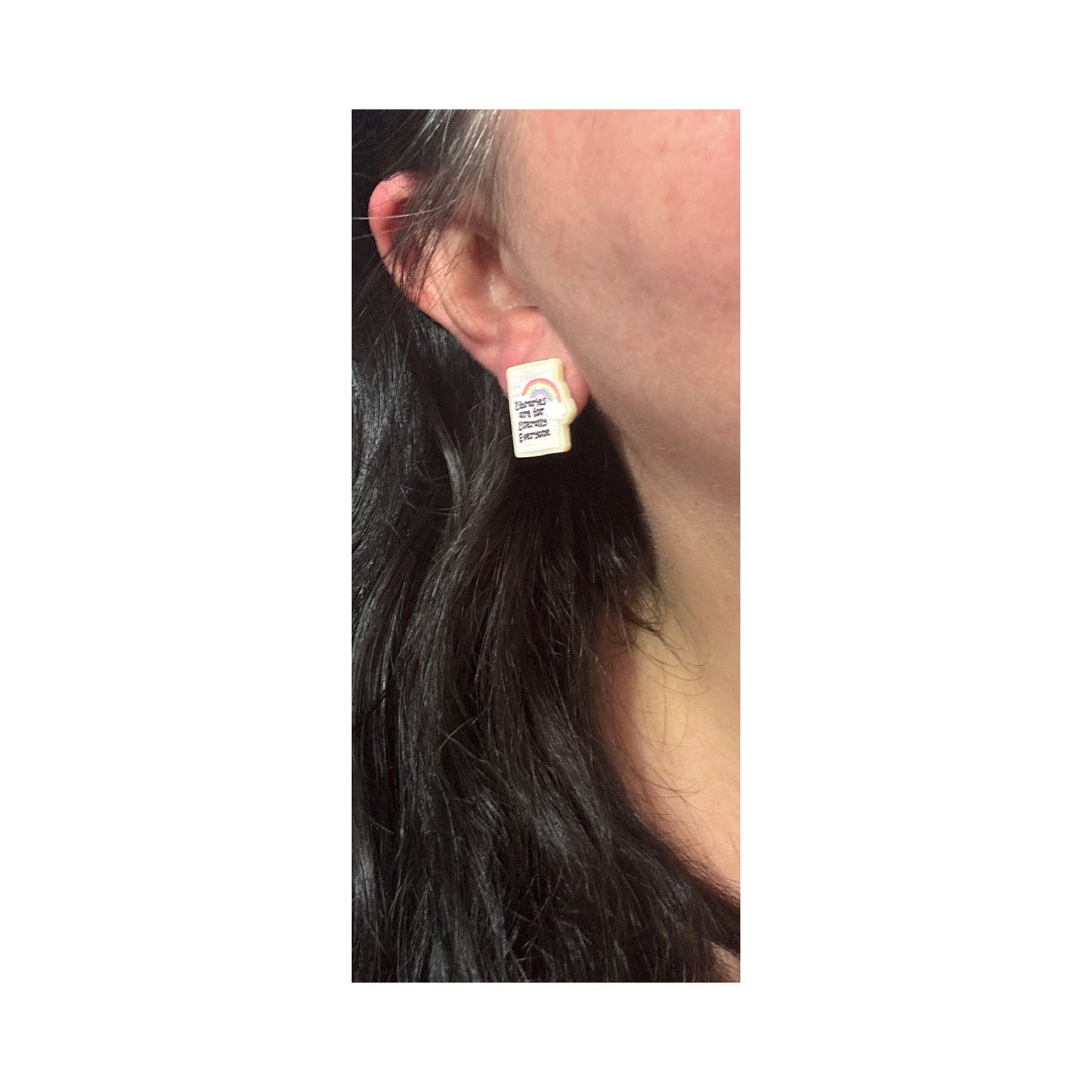 Libraries Are For Everyone Post Earrings