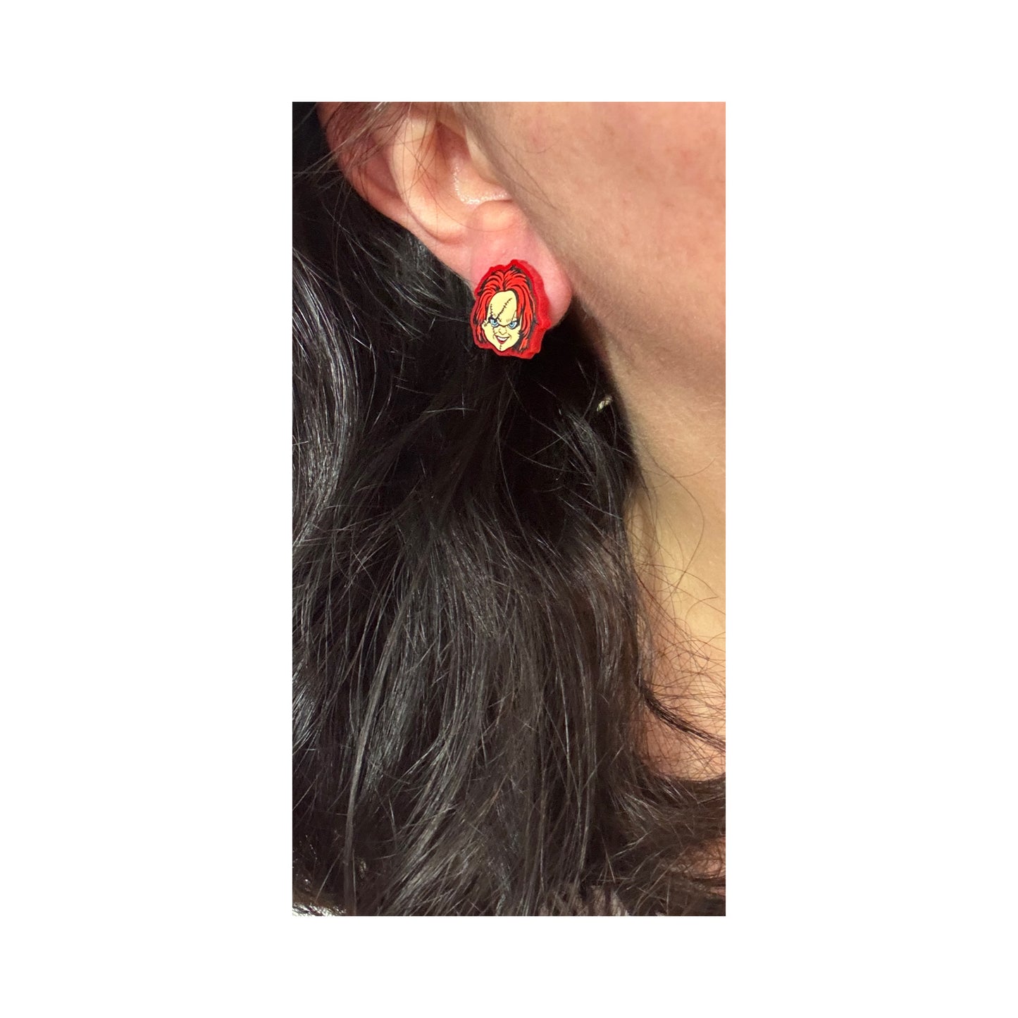 Chucky Acrylic Post Earrings