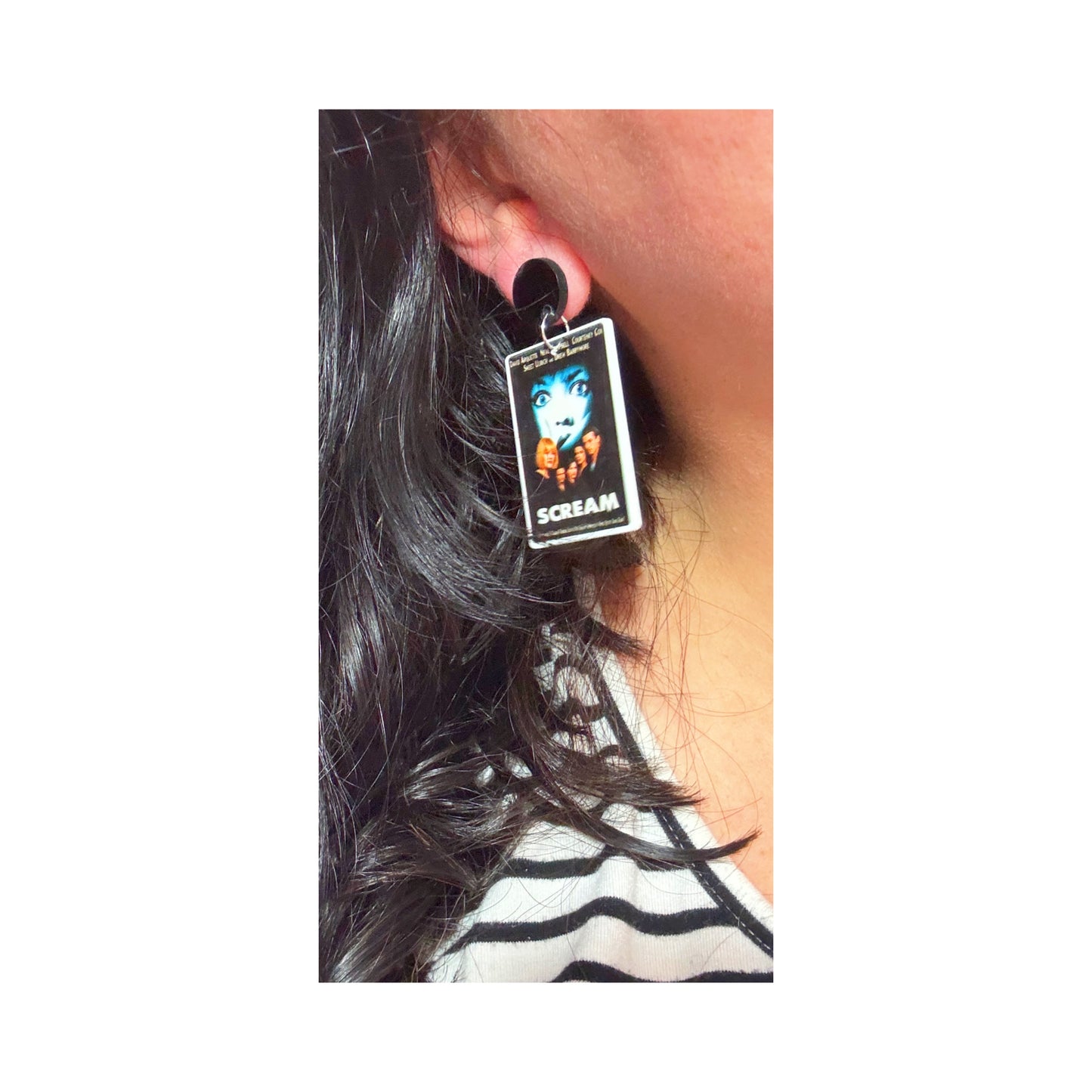 Scream Acrylic Drop Earrings