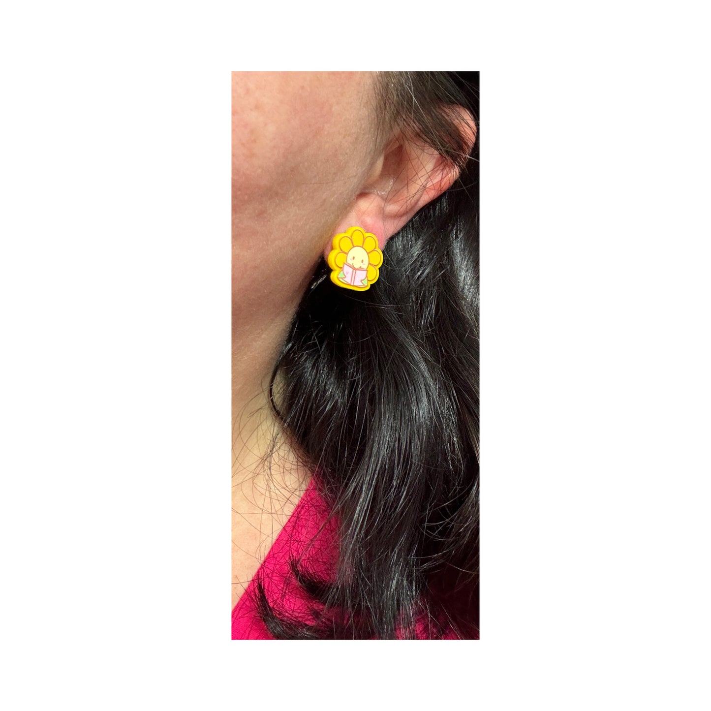 Bookish Sunflower Post Earrings