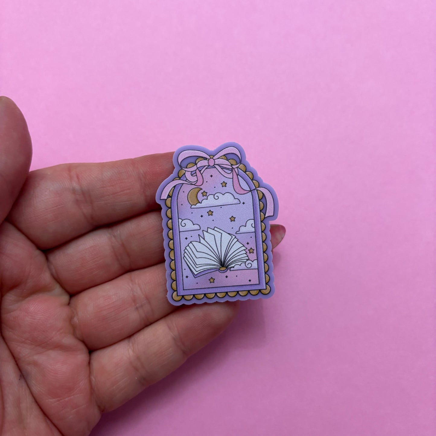 Pastel Bookish Window Pin