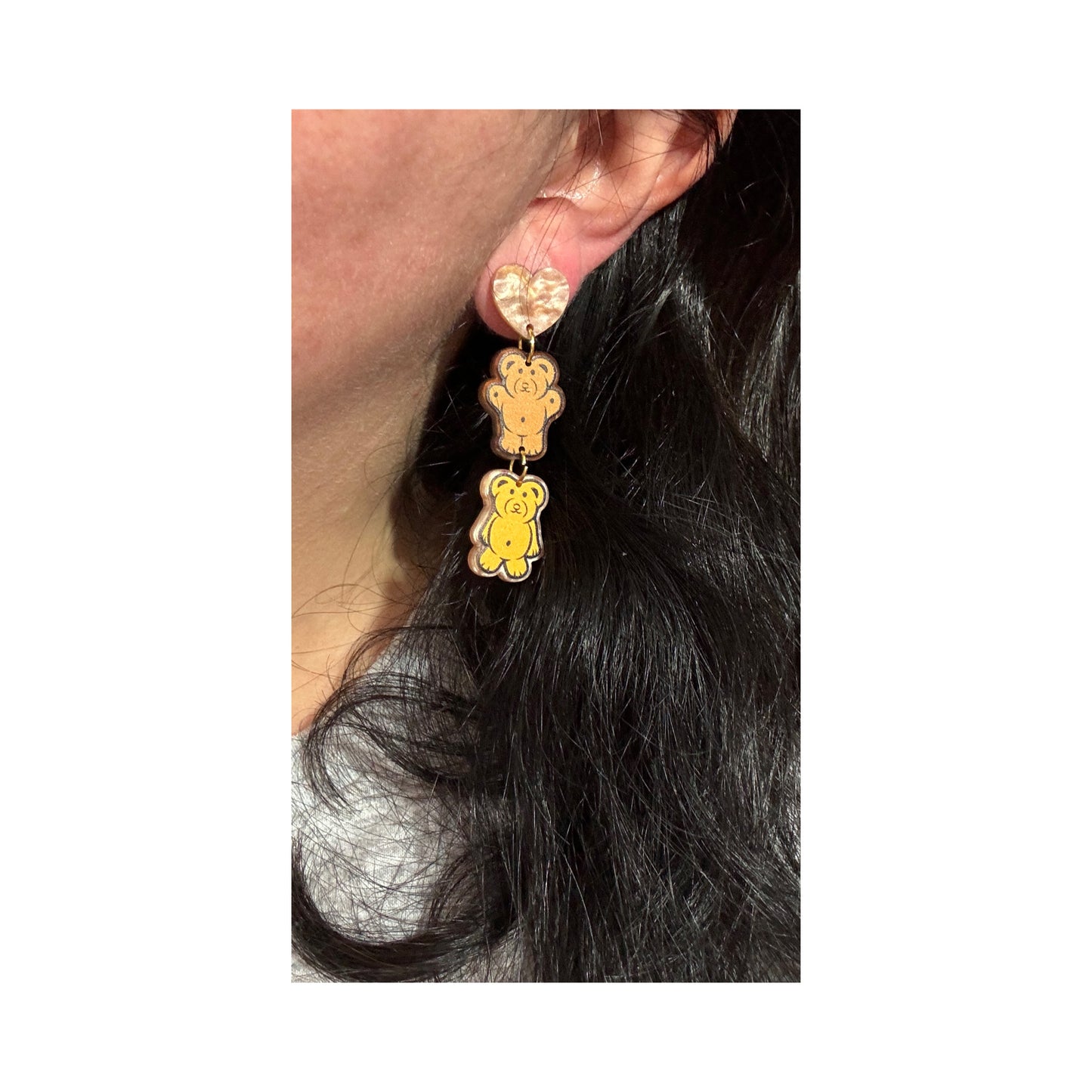 Teddy Grahams Tiered Drop Earrings