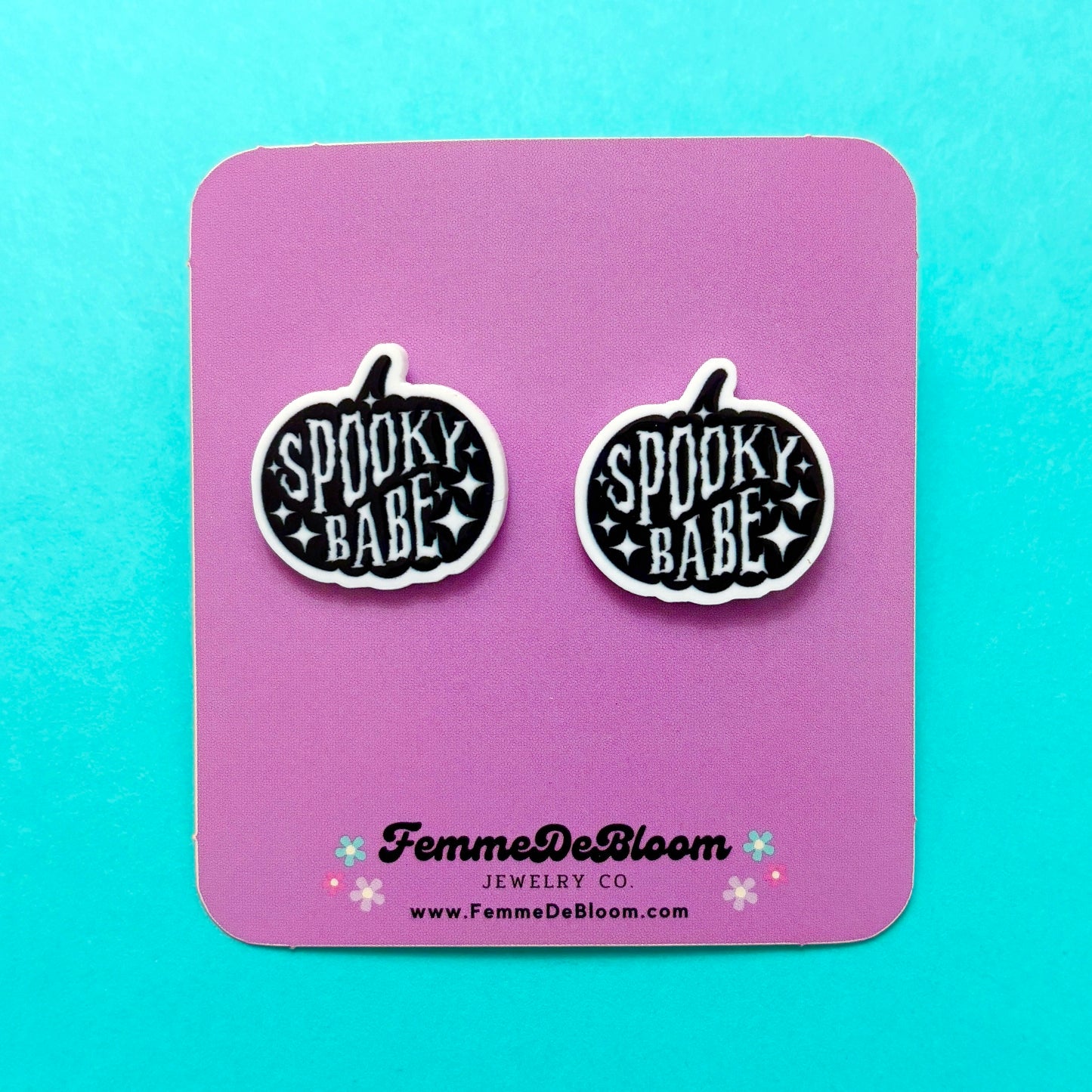 FREE GIFT - Spooky Babe Pumpkin Post Earrings