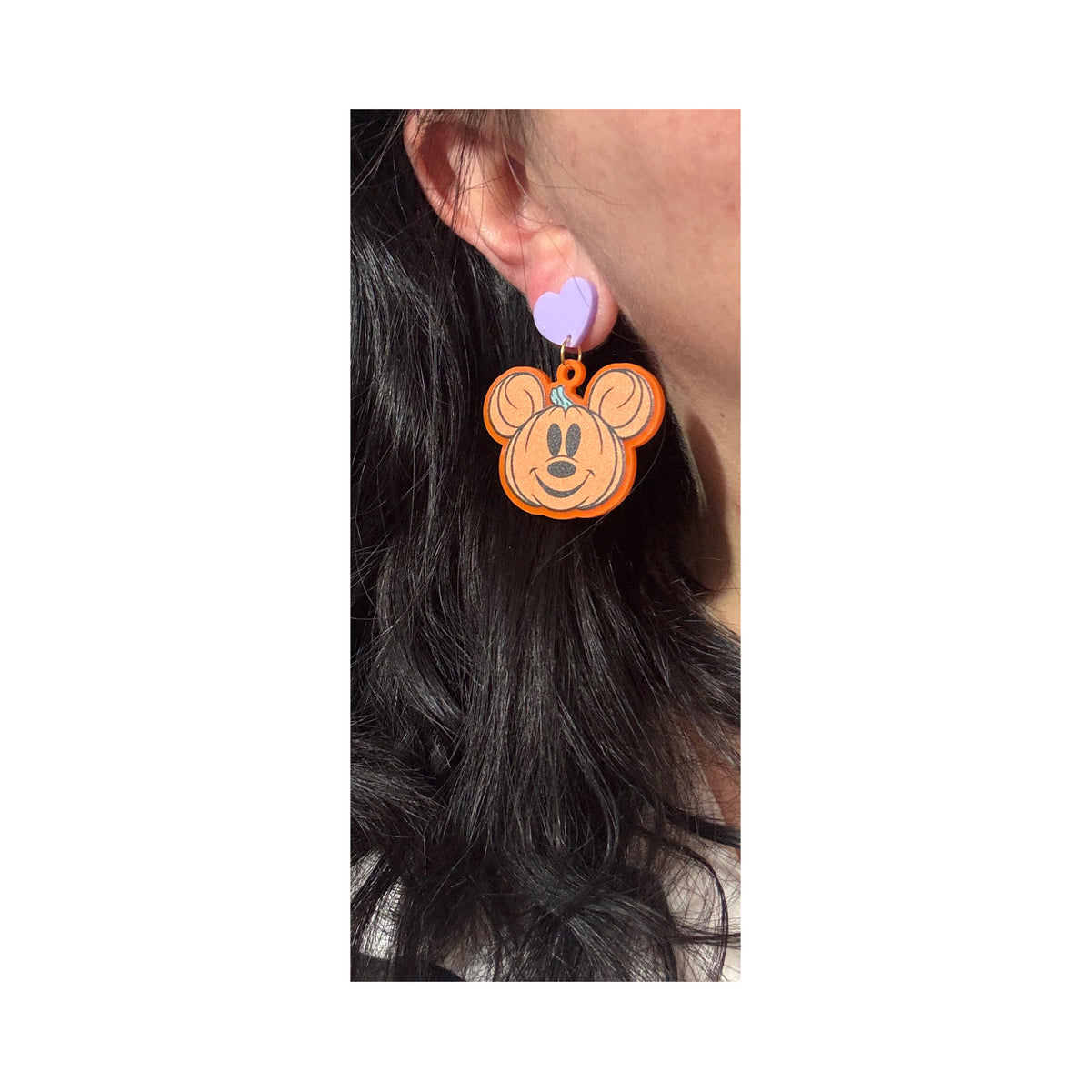 Mouse Pumpkin Cutie Couple Drop Earrings