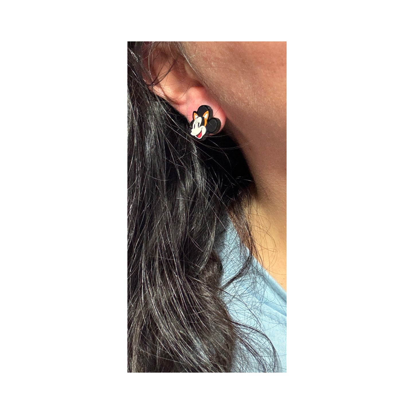 Retro Mouse Couple Halloween Post Earrings