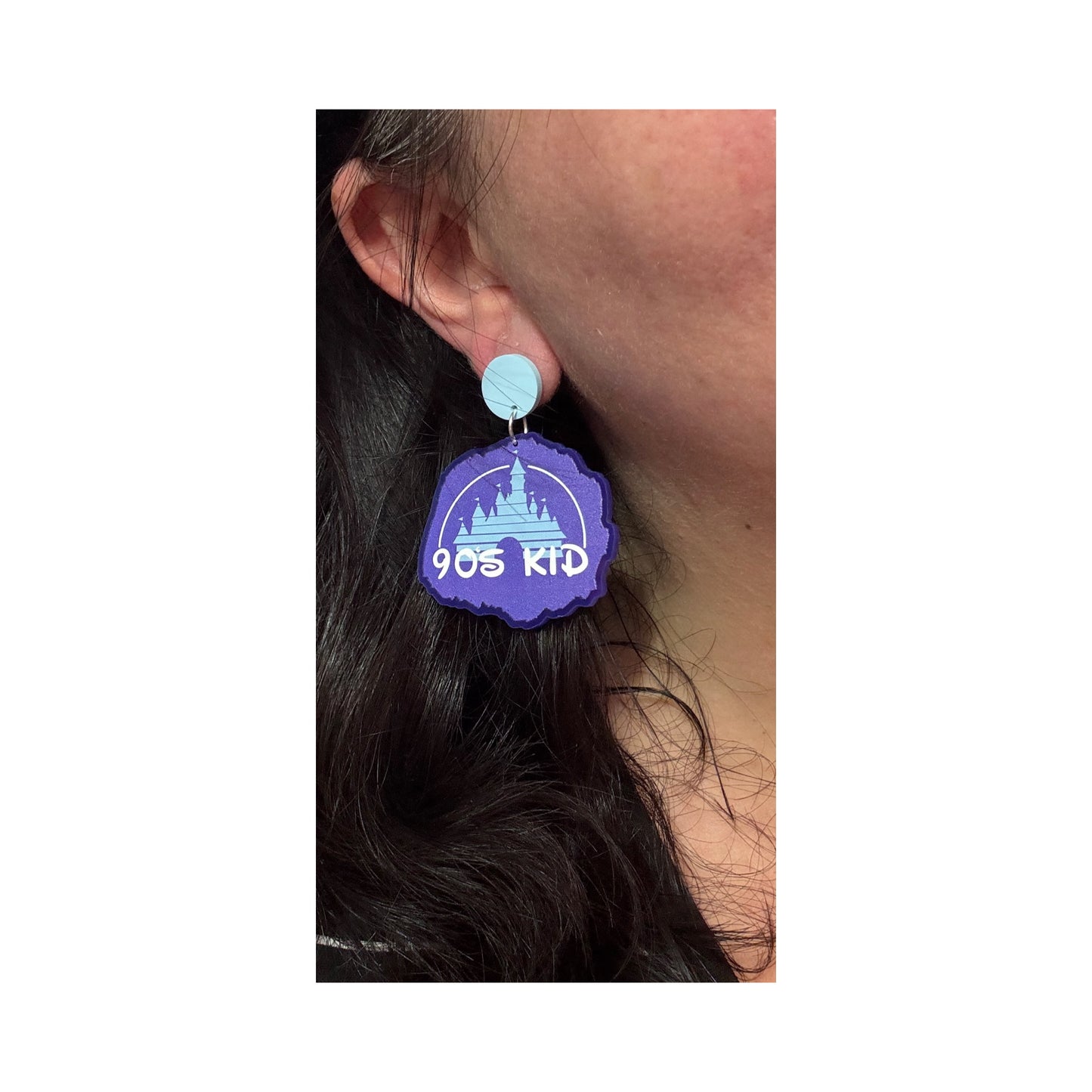 90s Castle Kid Drop Earrings