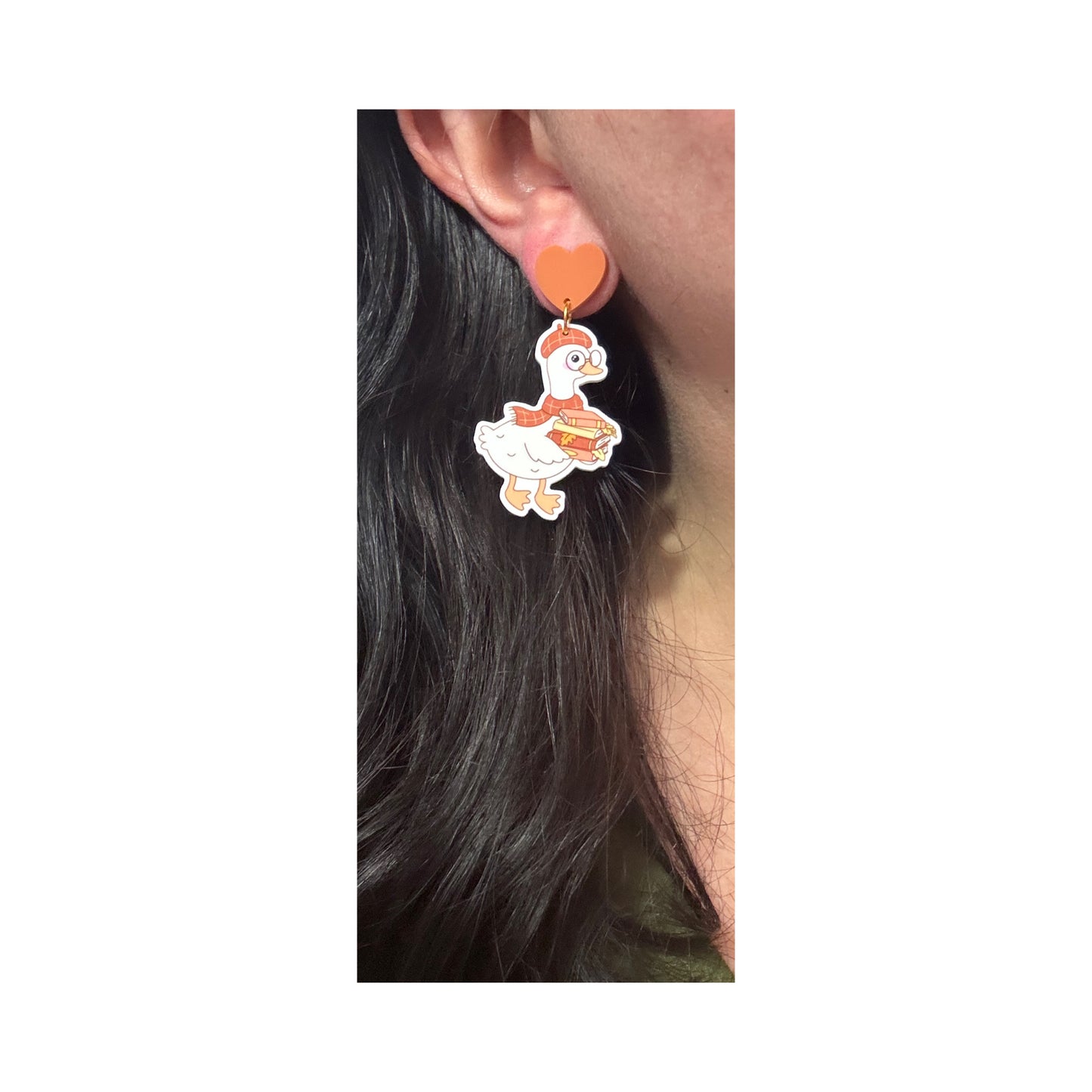 Autumn Bookish Silly Goose Drop Earrings