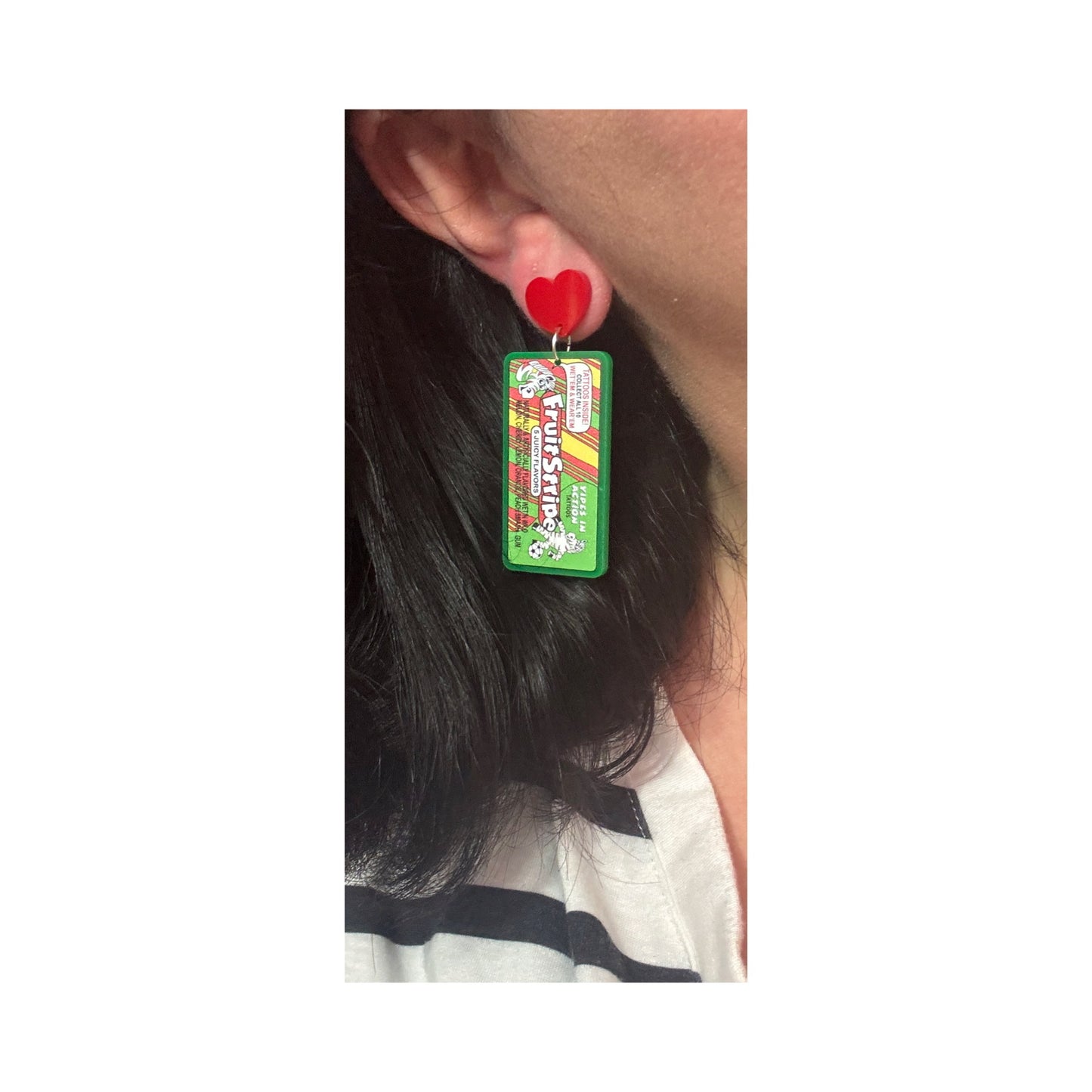 Fruit Stripe Gum Drop Earrings