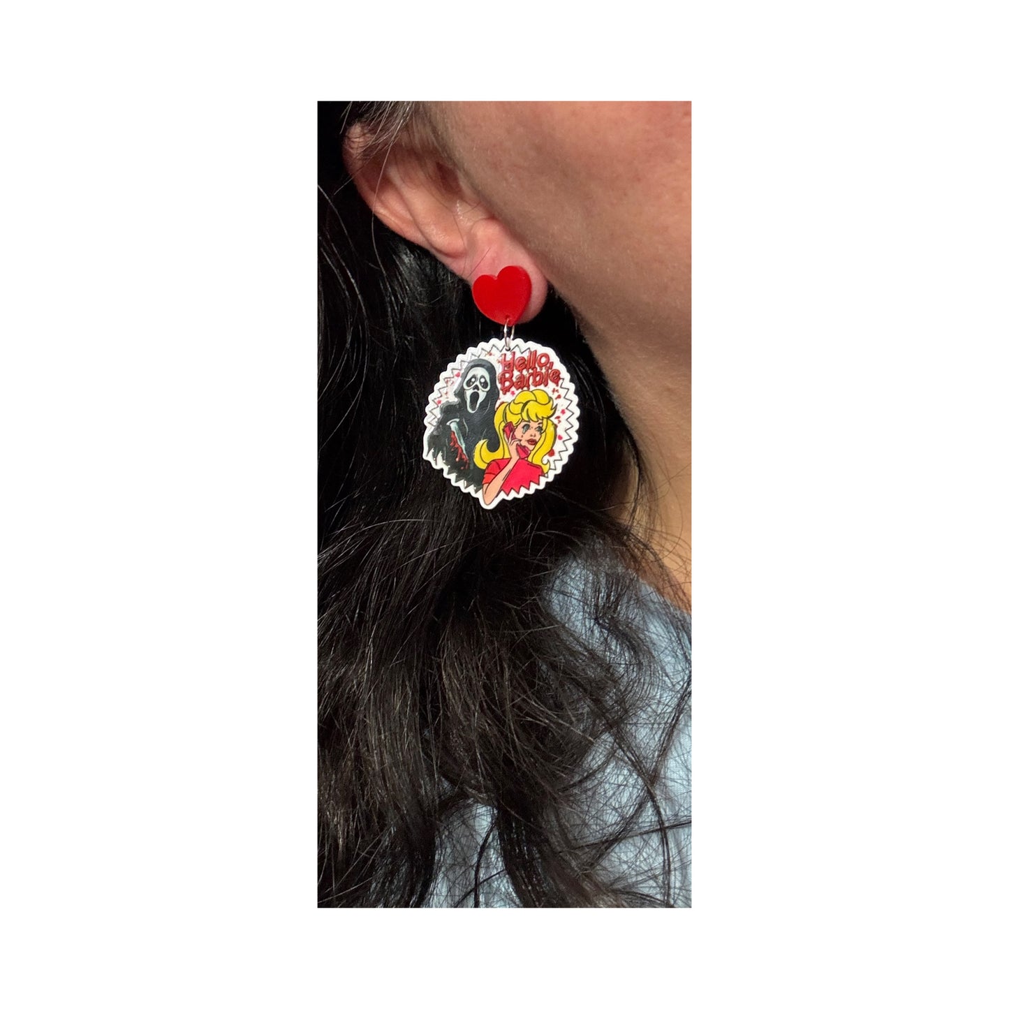 Ghostface Doll Drop Earrings