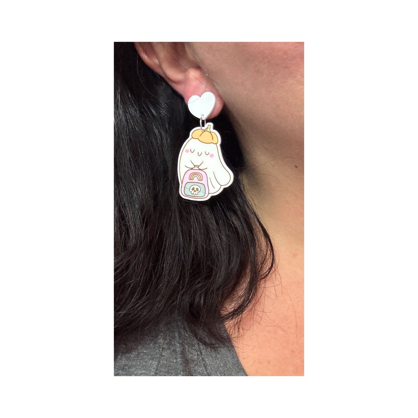 Backpack Boo Drop Earrings