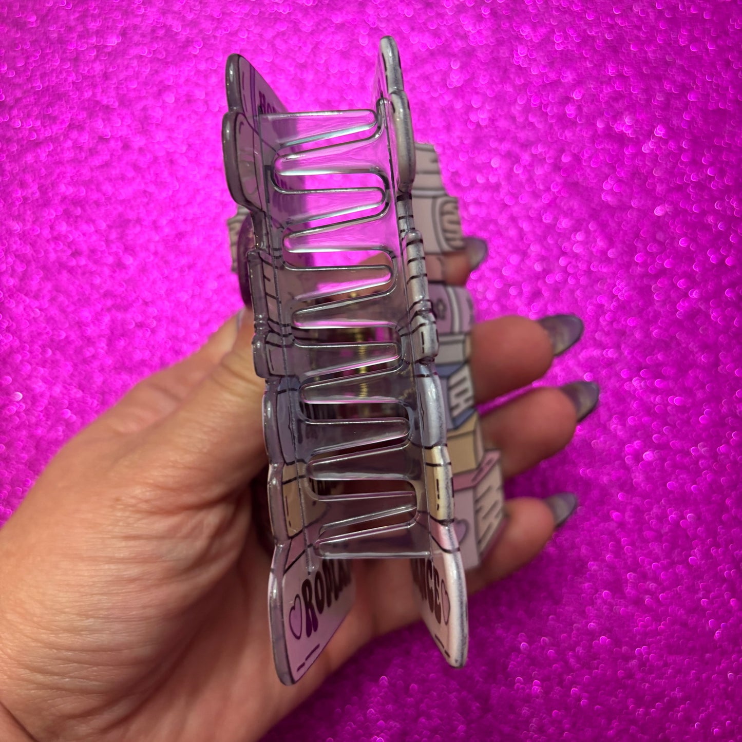 Pastel Bookstack Claw Clip