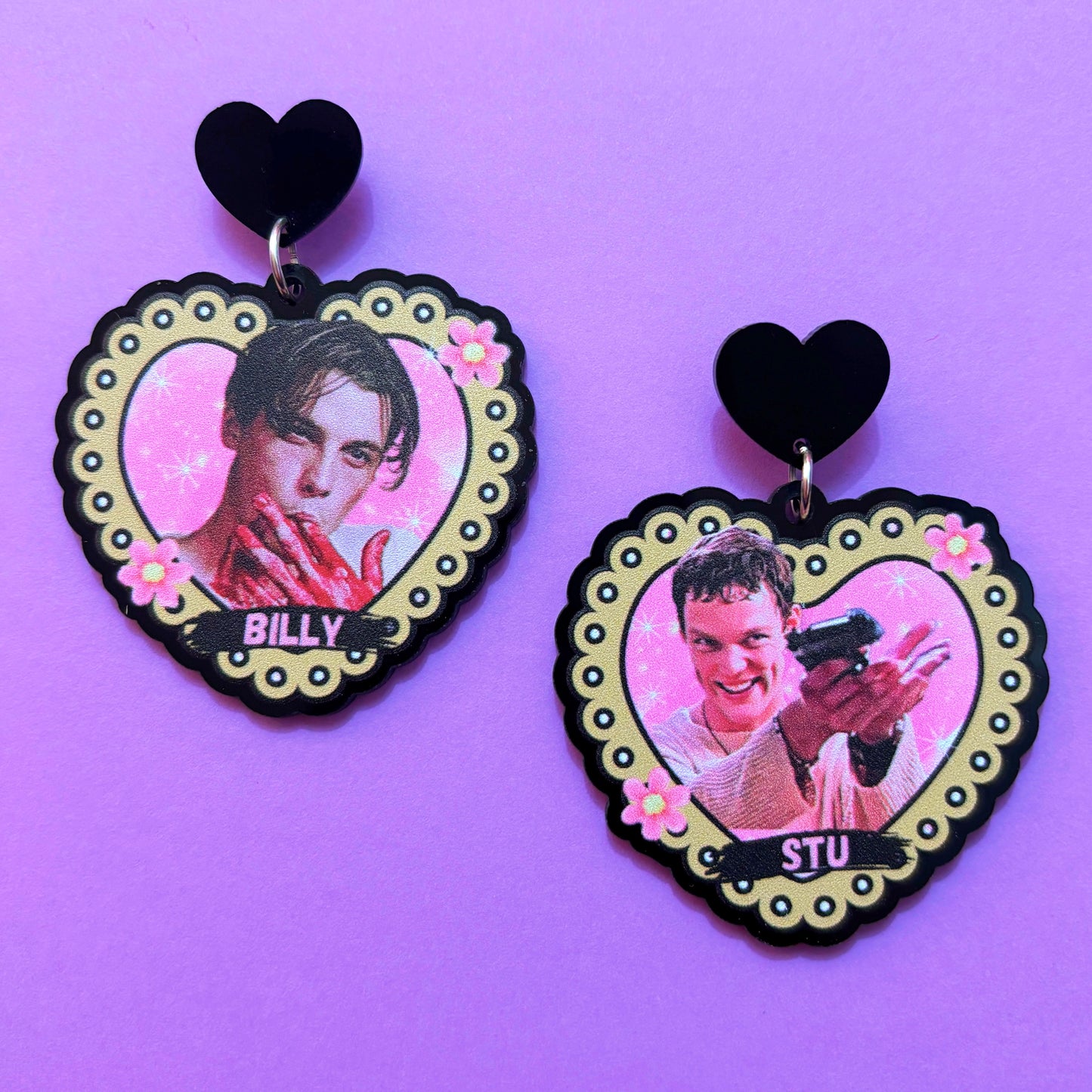 Billy & Stu Scream Heart Drop Earrings