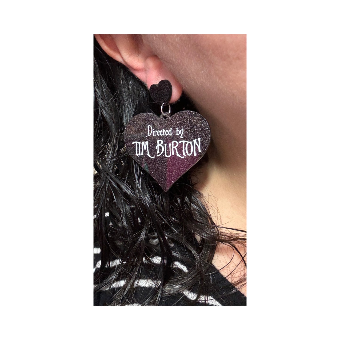 Tim Burton Heart Drop Earrings