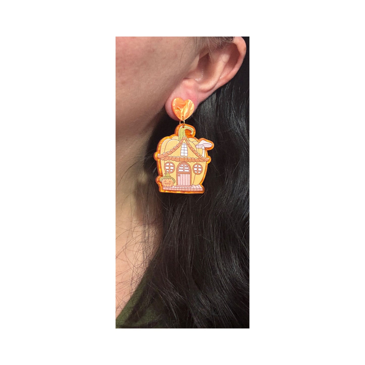 Pumpkin Cottage Drop Earrings