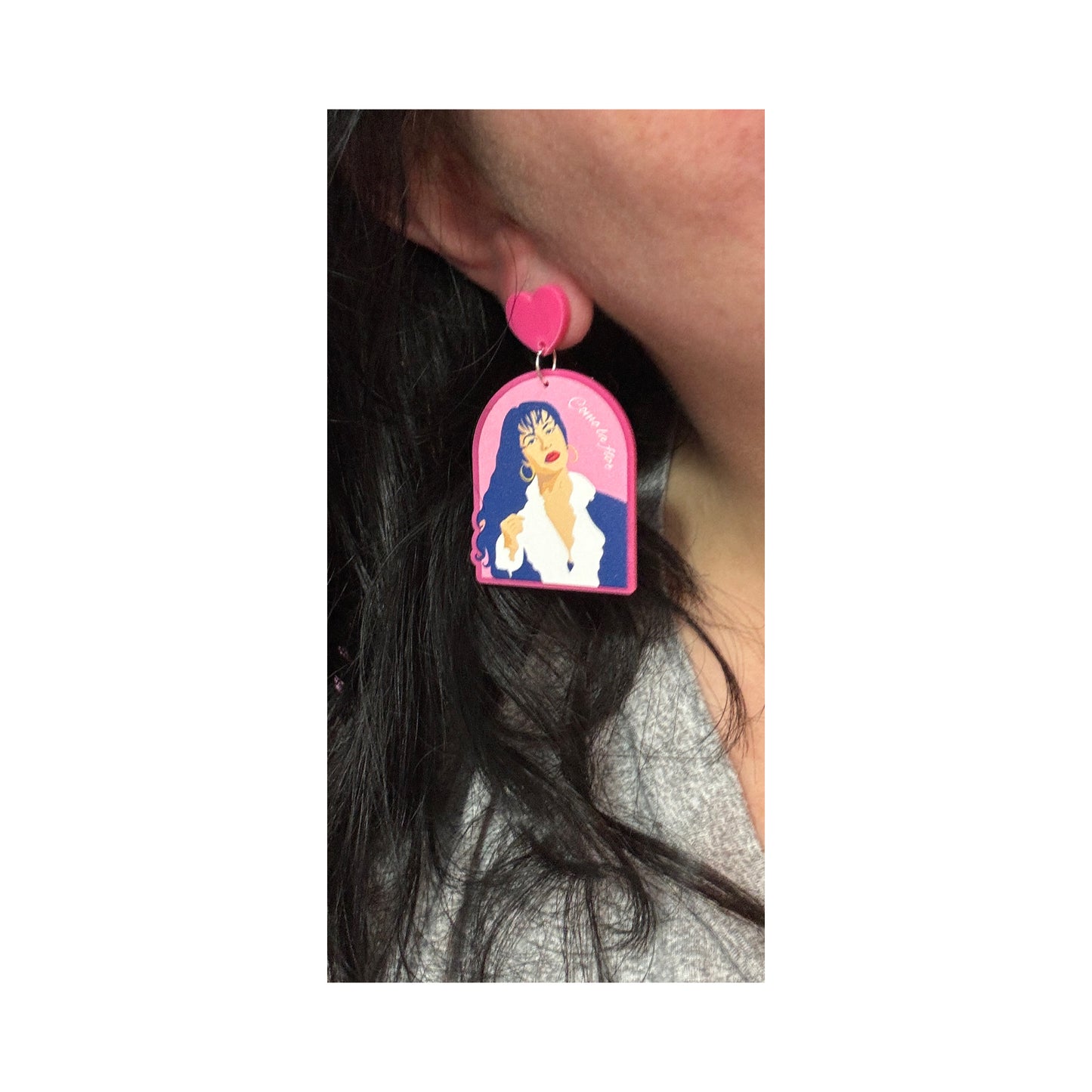 Selena Pink Drop Earrings