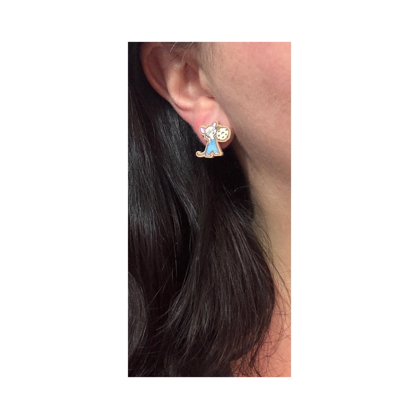 Cookie Mouse Post Earrings