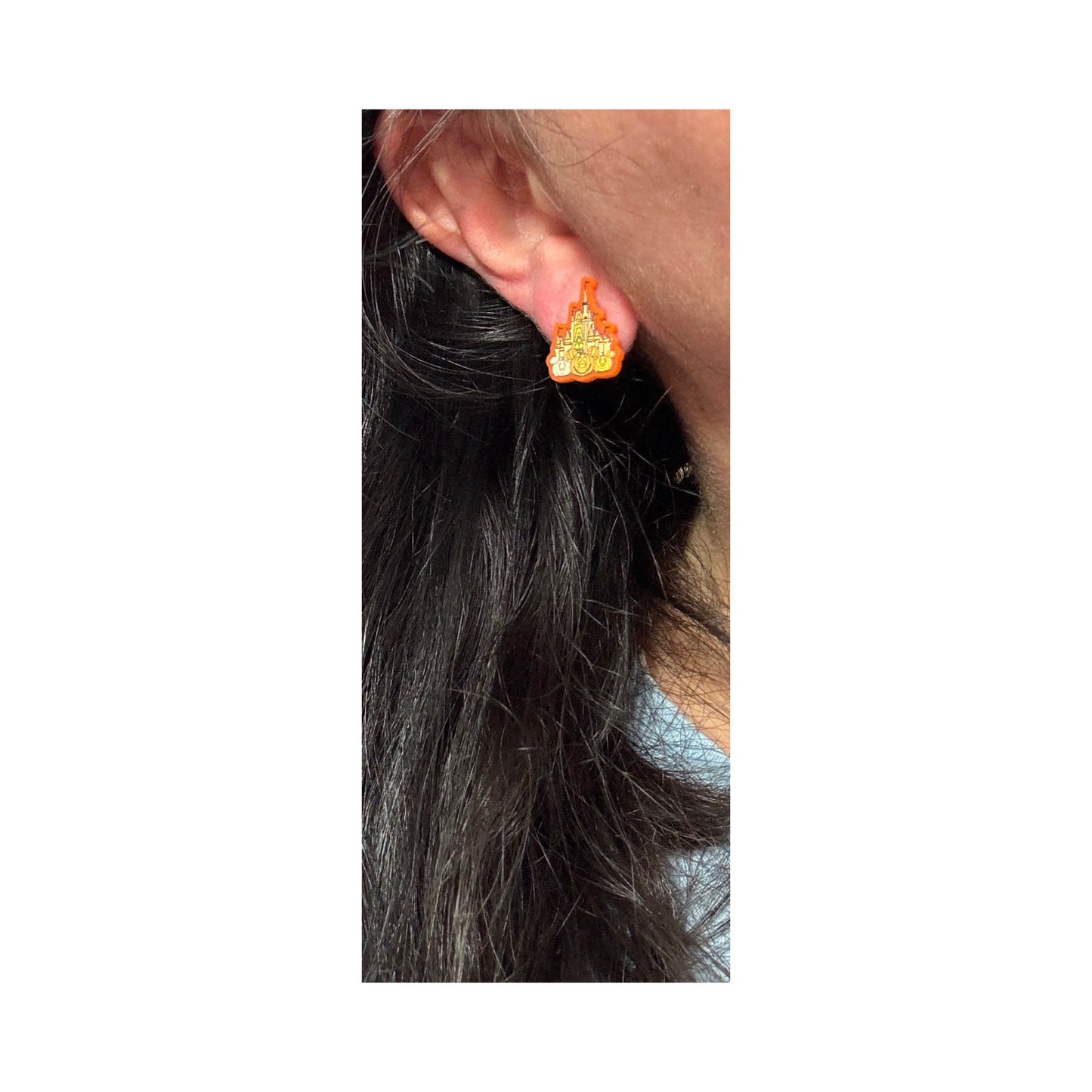 Halloween Castle Post Earrings