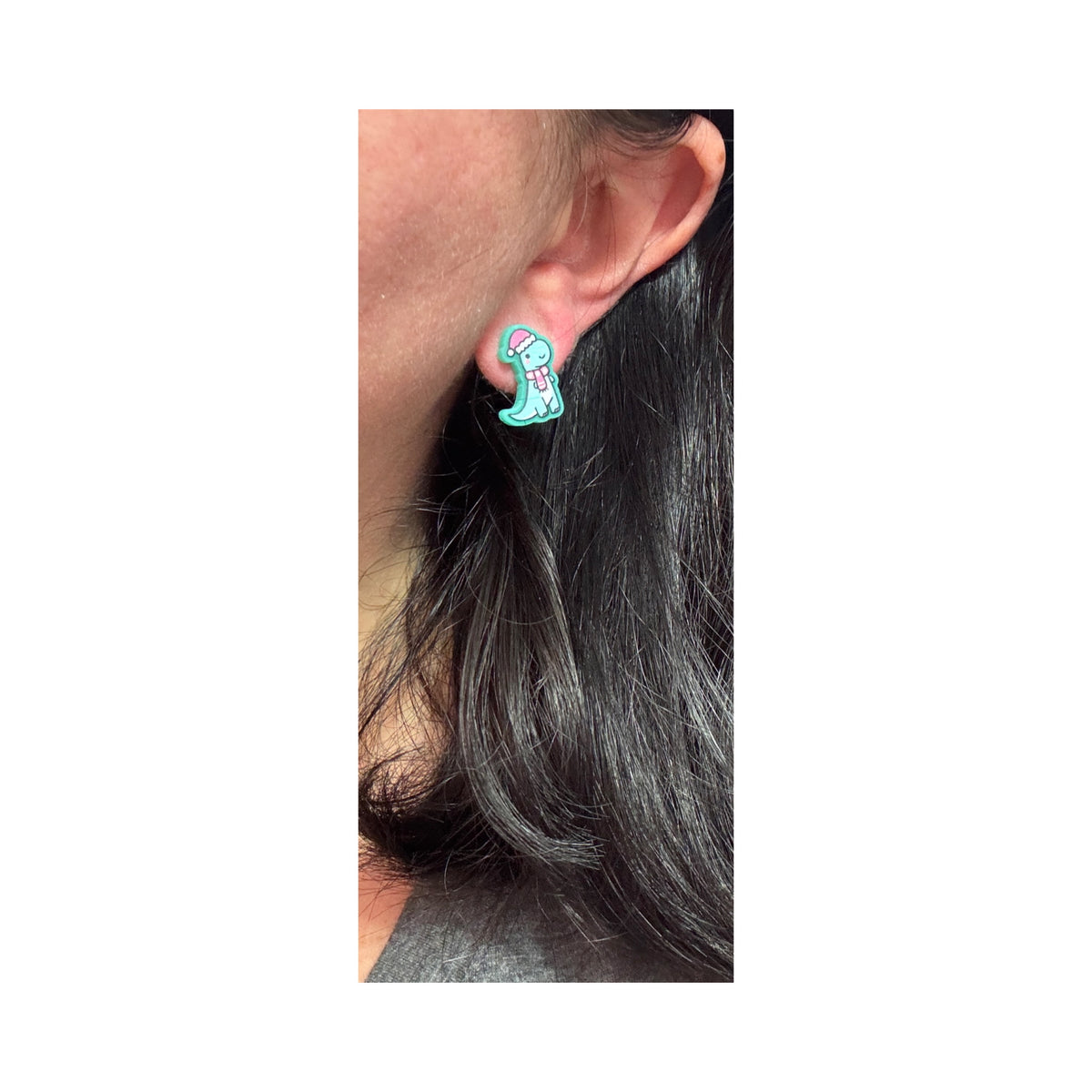 Holiday Dinos Post Earrings