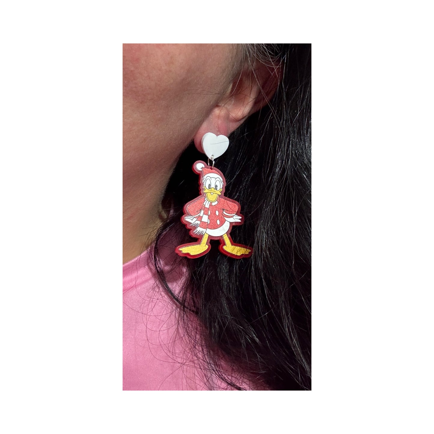 Holiday Duck Couple Drop Earrings