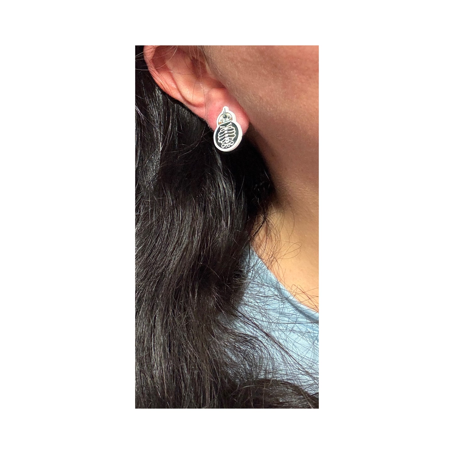 Skeleton Droid Post Earrings