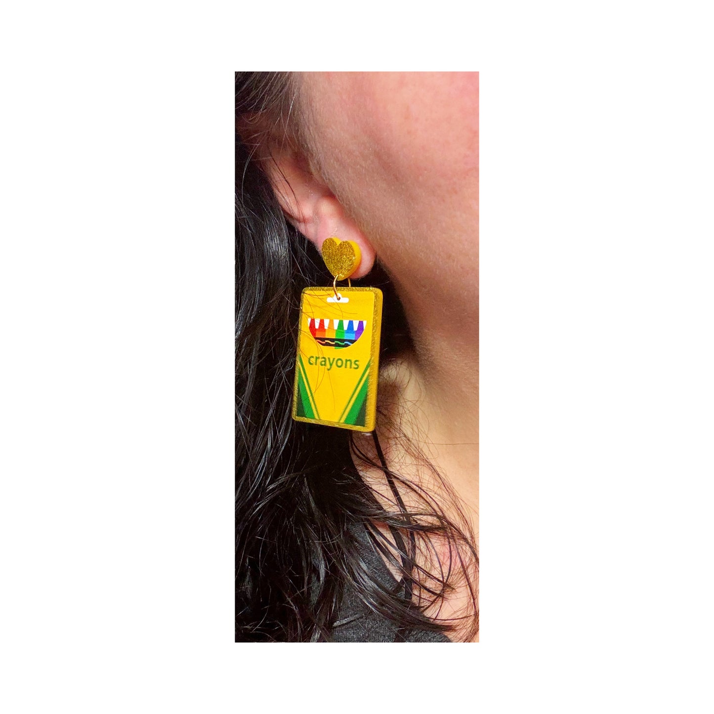 Crayons Sparkle Drop Earrings