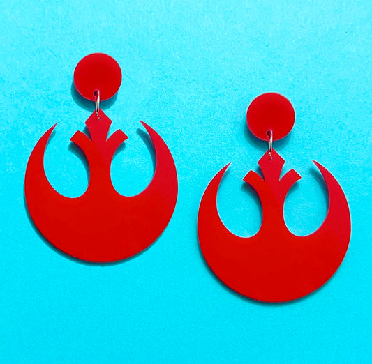 Red Rebel Alliance Drop Earrings