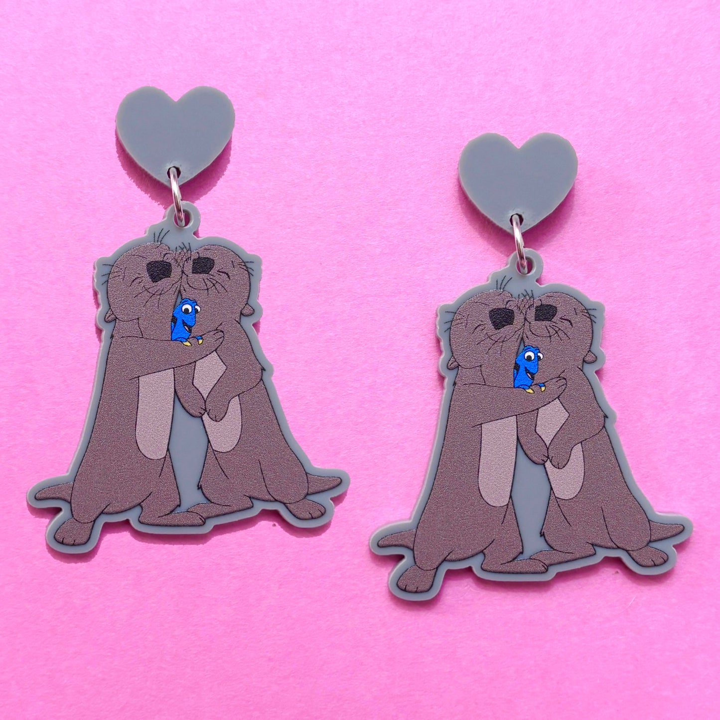 Otter Hugs Drop Earrings